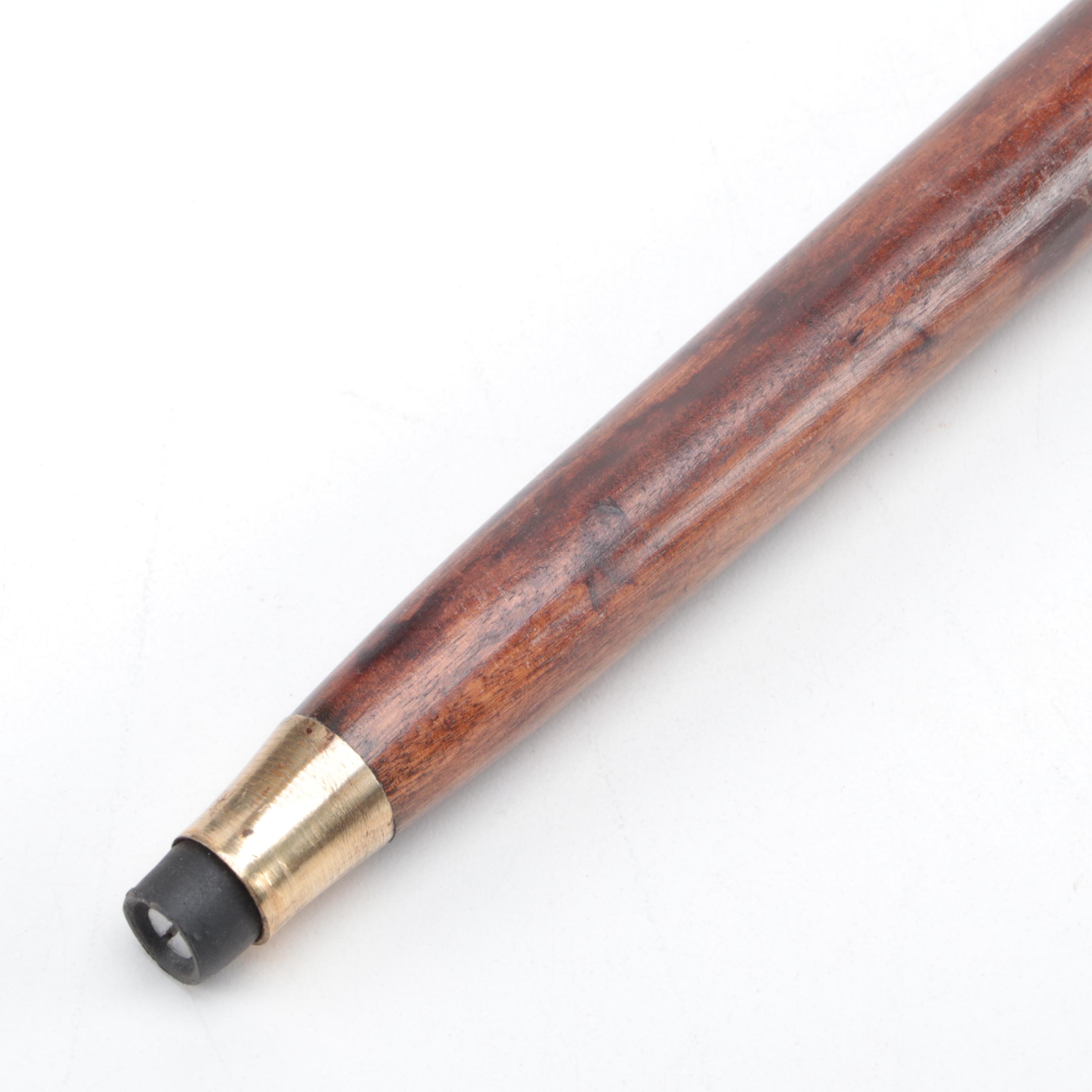 Brass Inlay Wooden Sword Cane