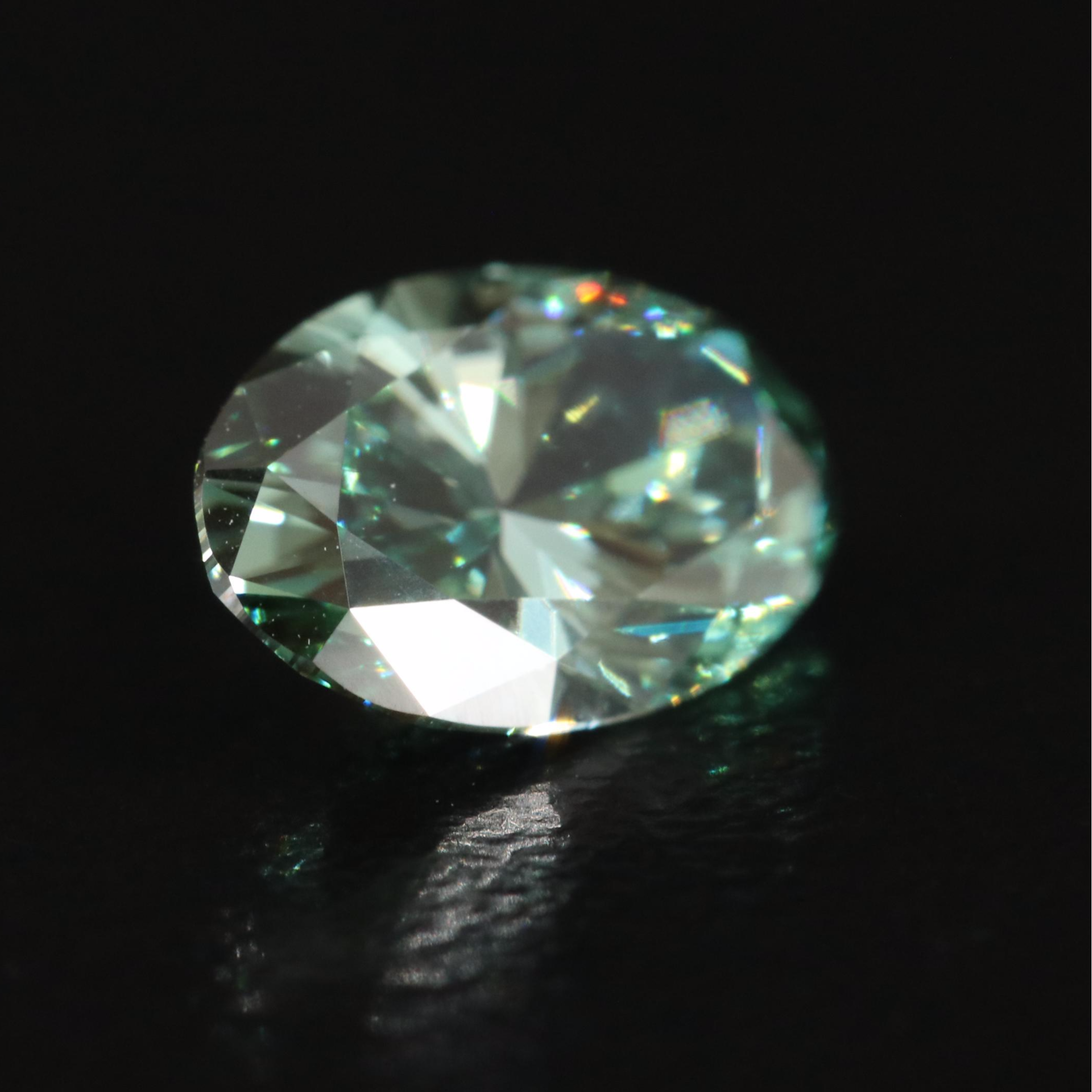 Loose 1.20 CT Vivid Slightly Bluish Green Diamond