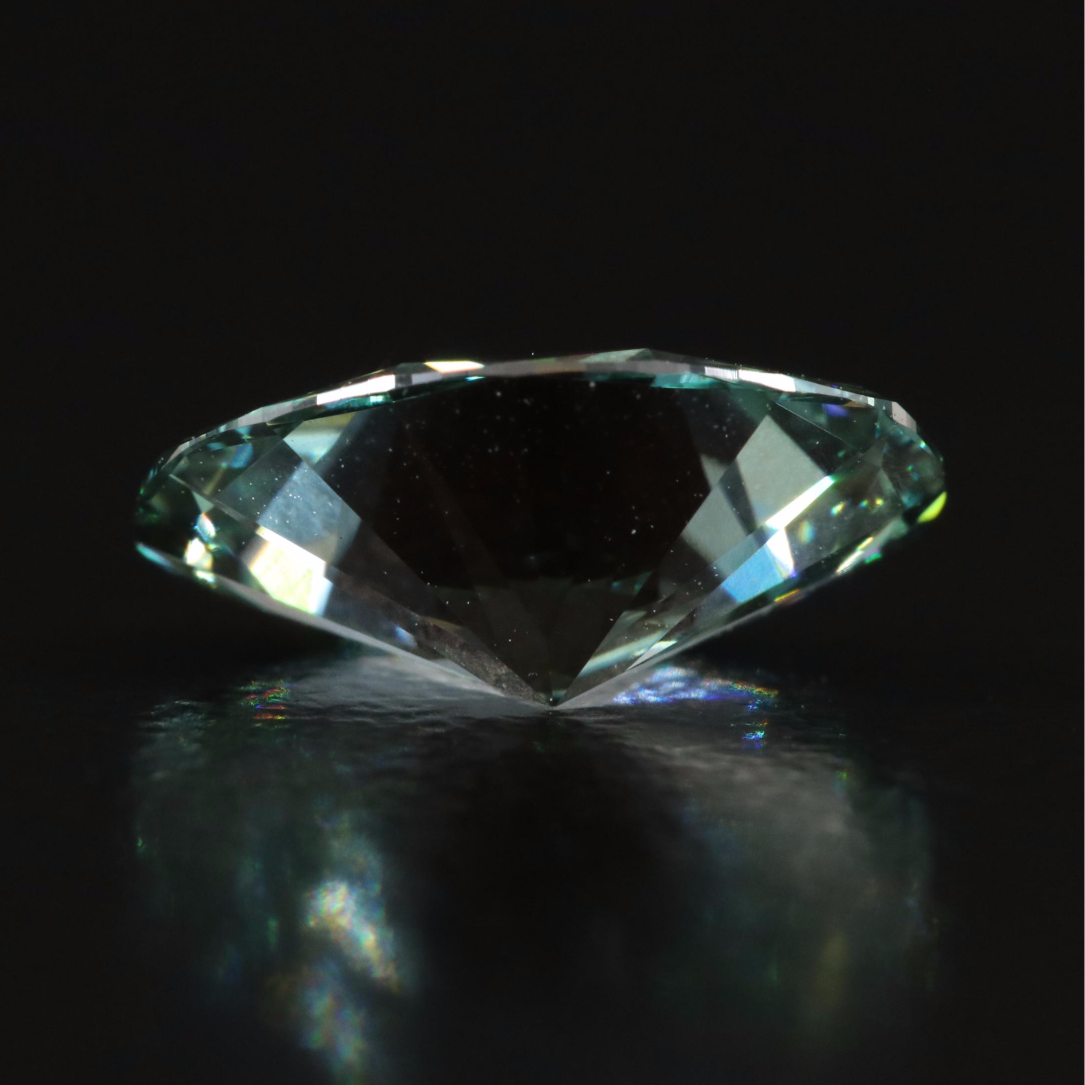 Loose 1.20 CT Vivid Slightly Bluish Green Diamond