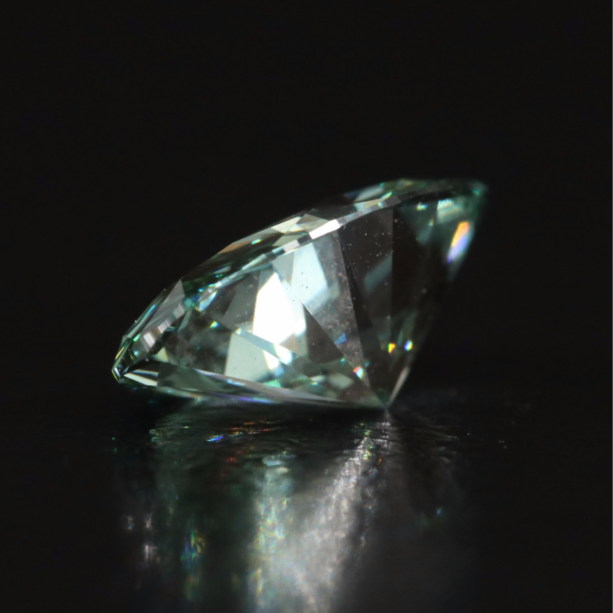 Loose 1.20 CT Vivid Slightly Bluish Green Diamond