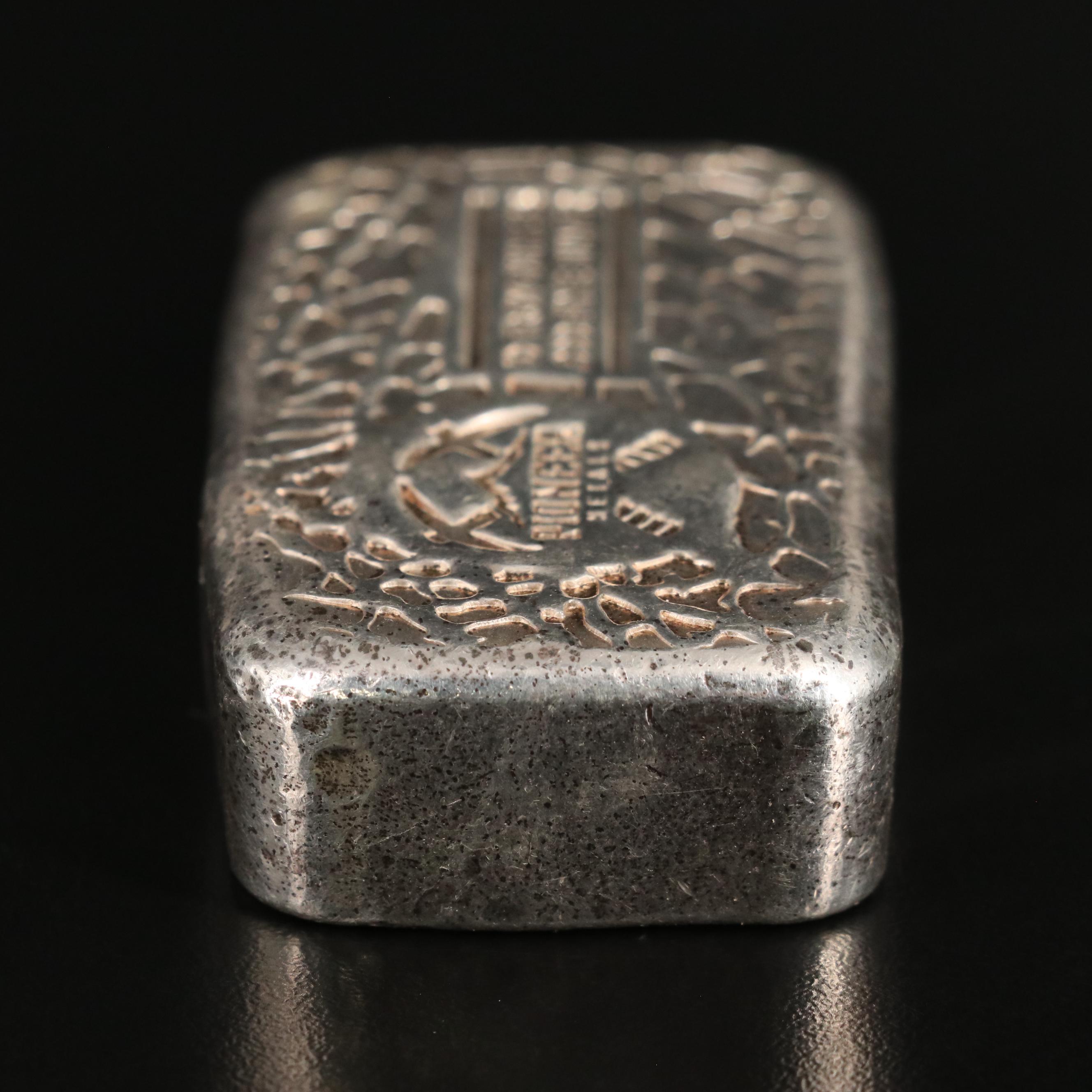 Ten Ounce .999 Silver Bar Minted at  "Pioneer Metals"