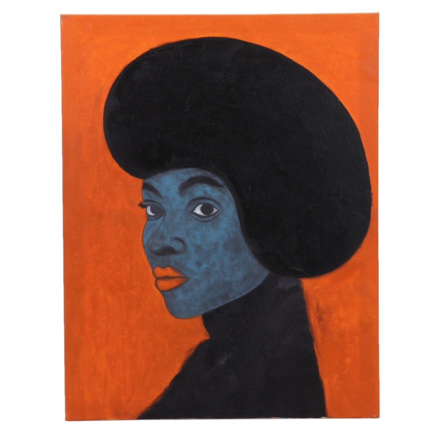 Oluwakemi Omowaire Portrait Oil Painting"Within Us..," 21st Century
