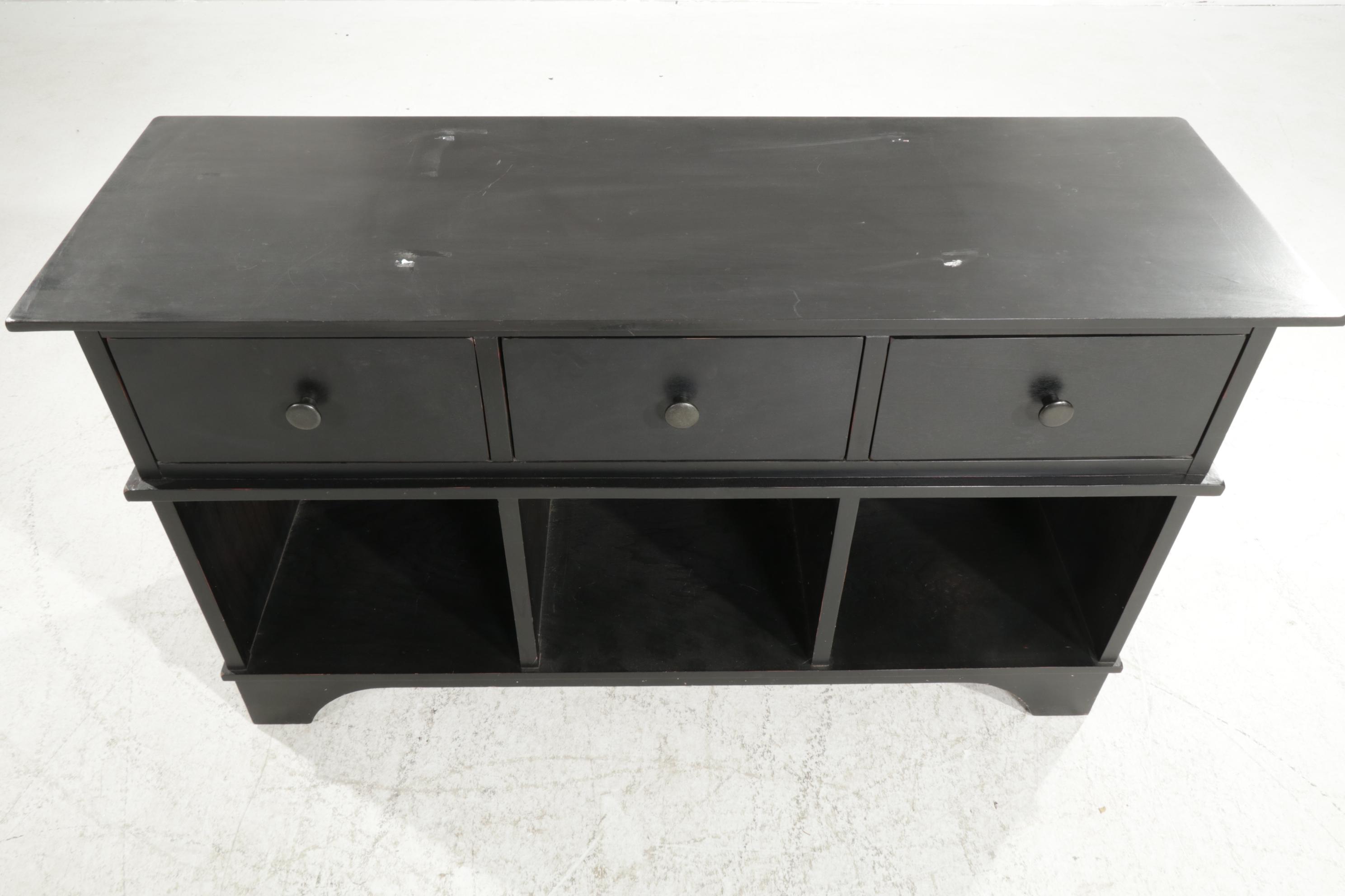 Pottery Barn Ebonized Cabot Console
