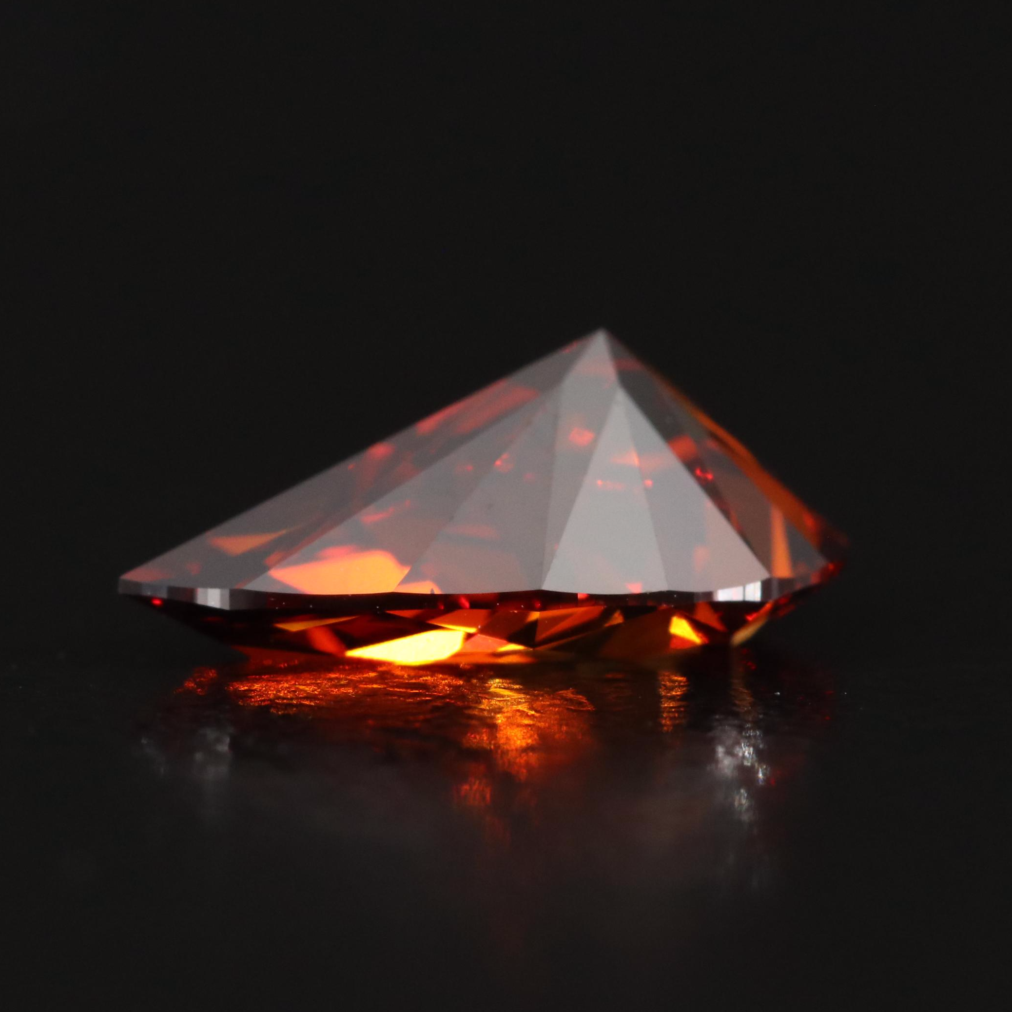 Loose 2.04 CT Fancy Deep Brown Orange Diamond