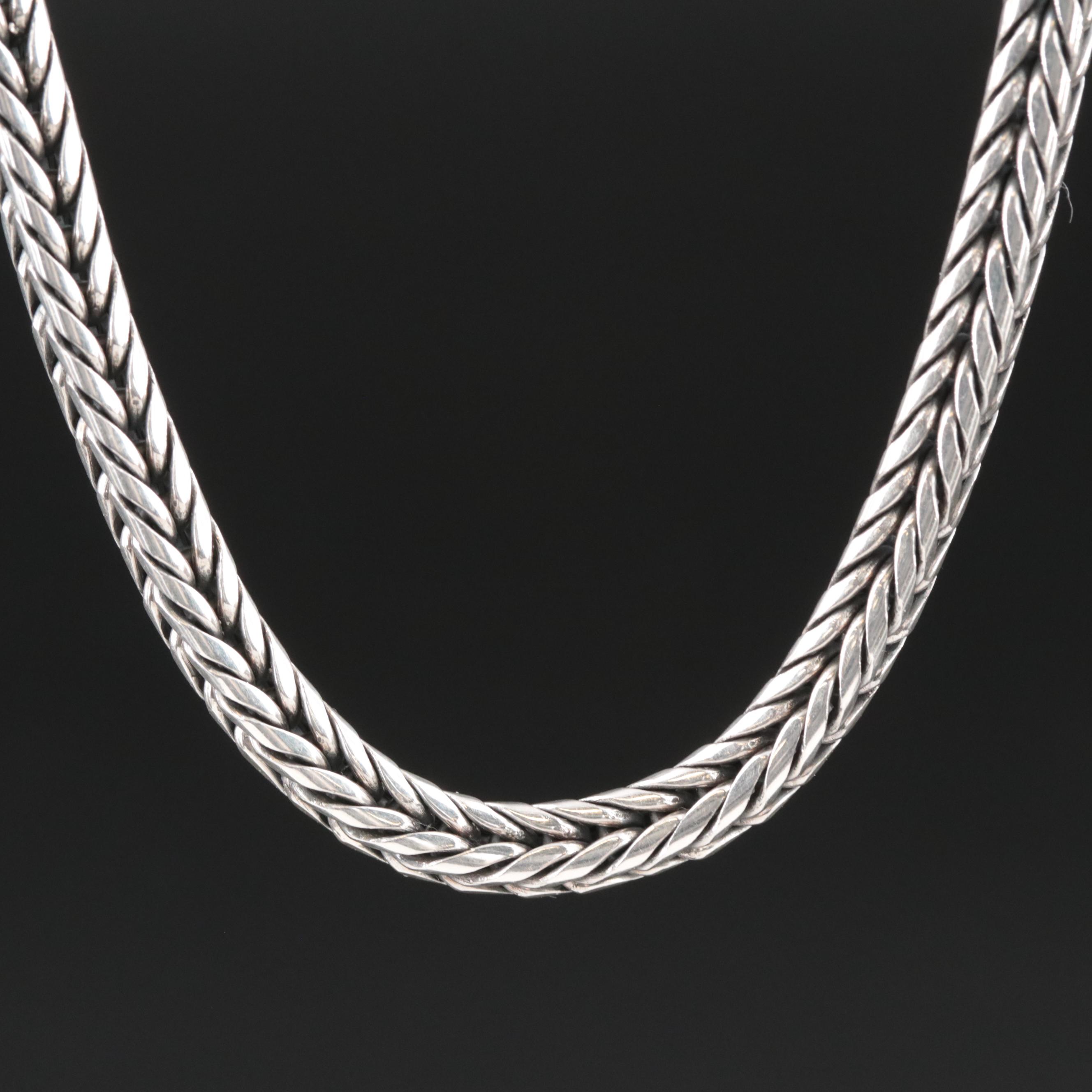 Suarti Sterling Wheat Chain Necklace