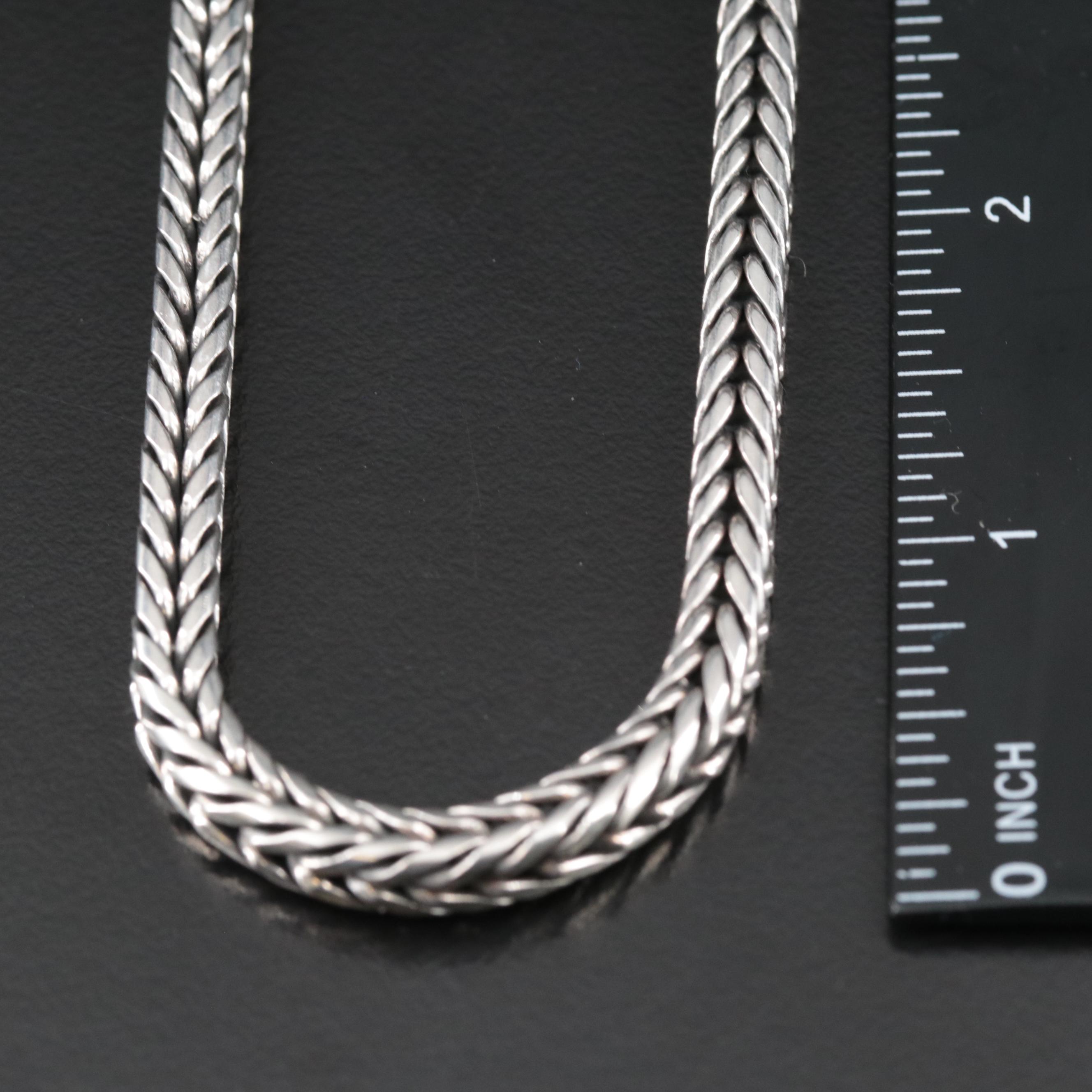 Suarti Sterling Wheat Chain Necklace