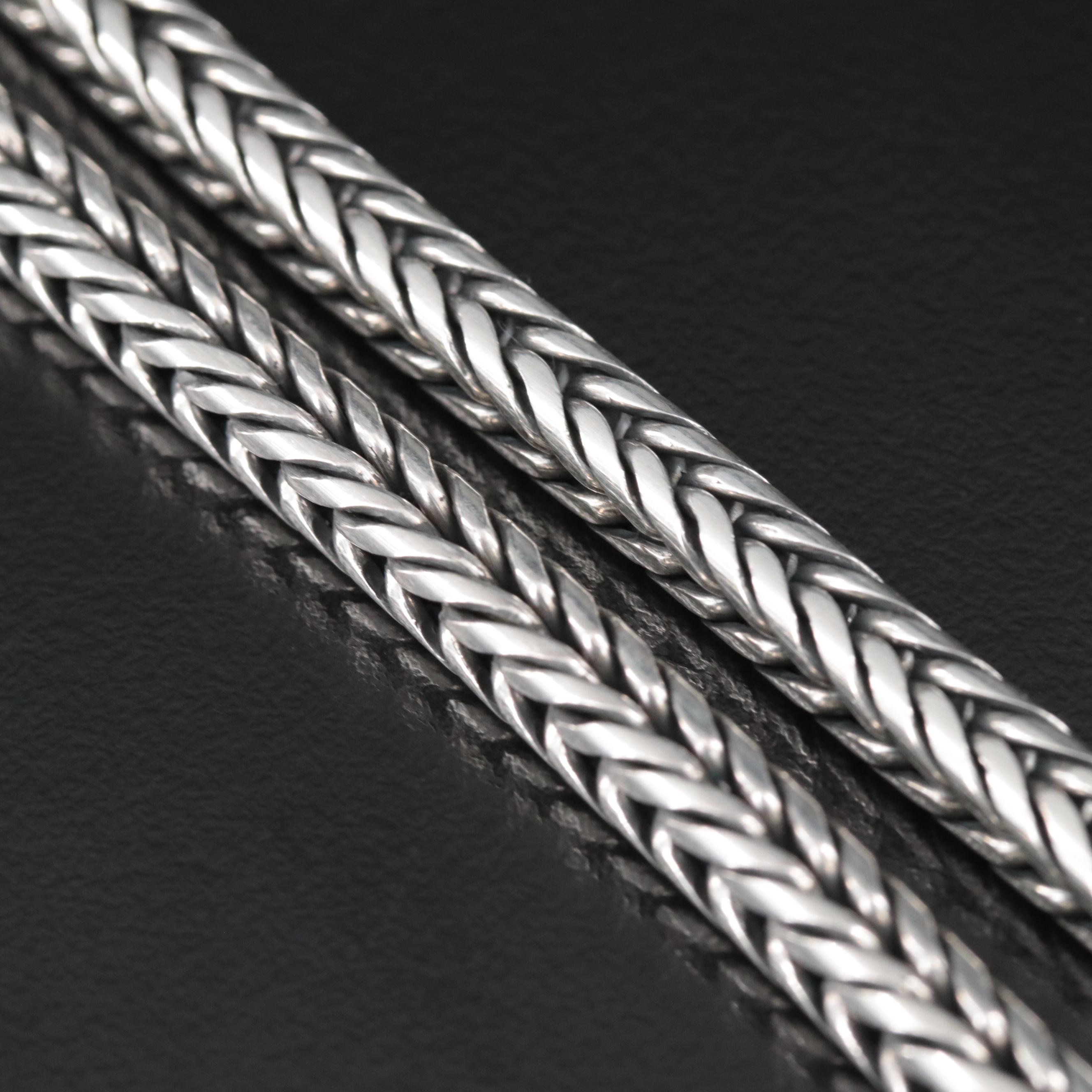 Suarti Sterling Wheat Chain Necklace