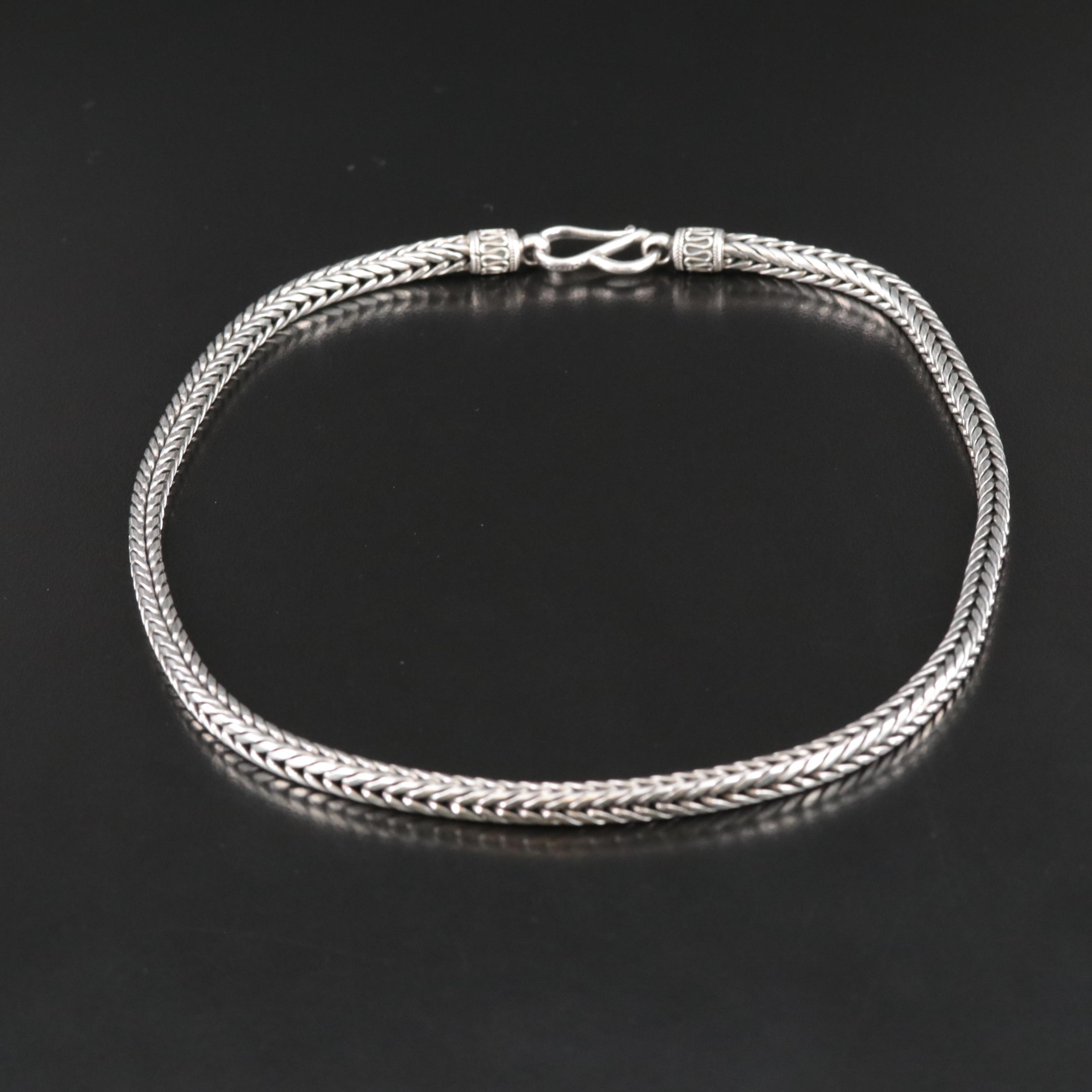 Suarti Sterling Wheat Chain Necklace