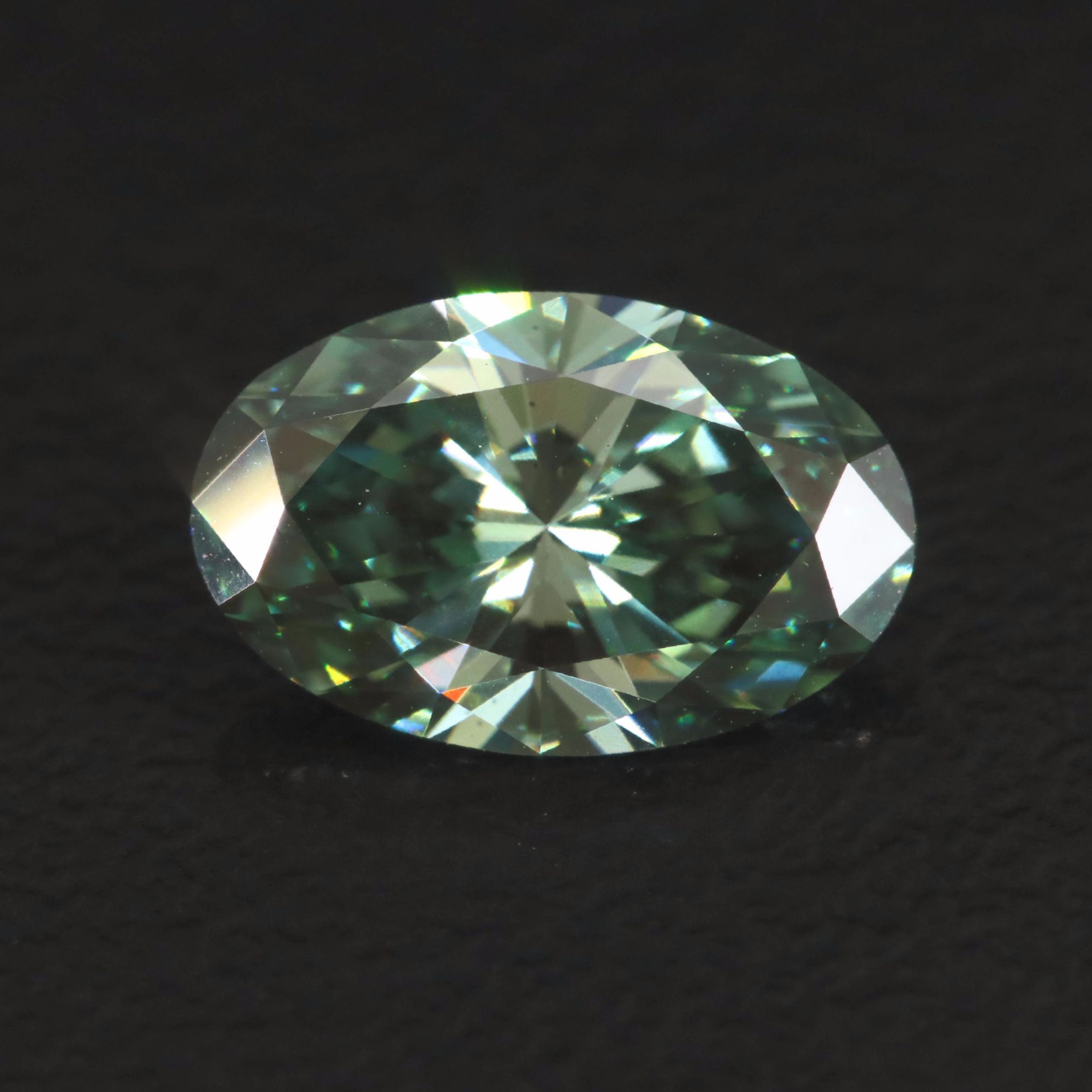 Loose 1.20 CT Vivid Slightly Bluish Green Diamond