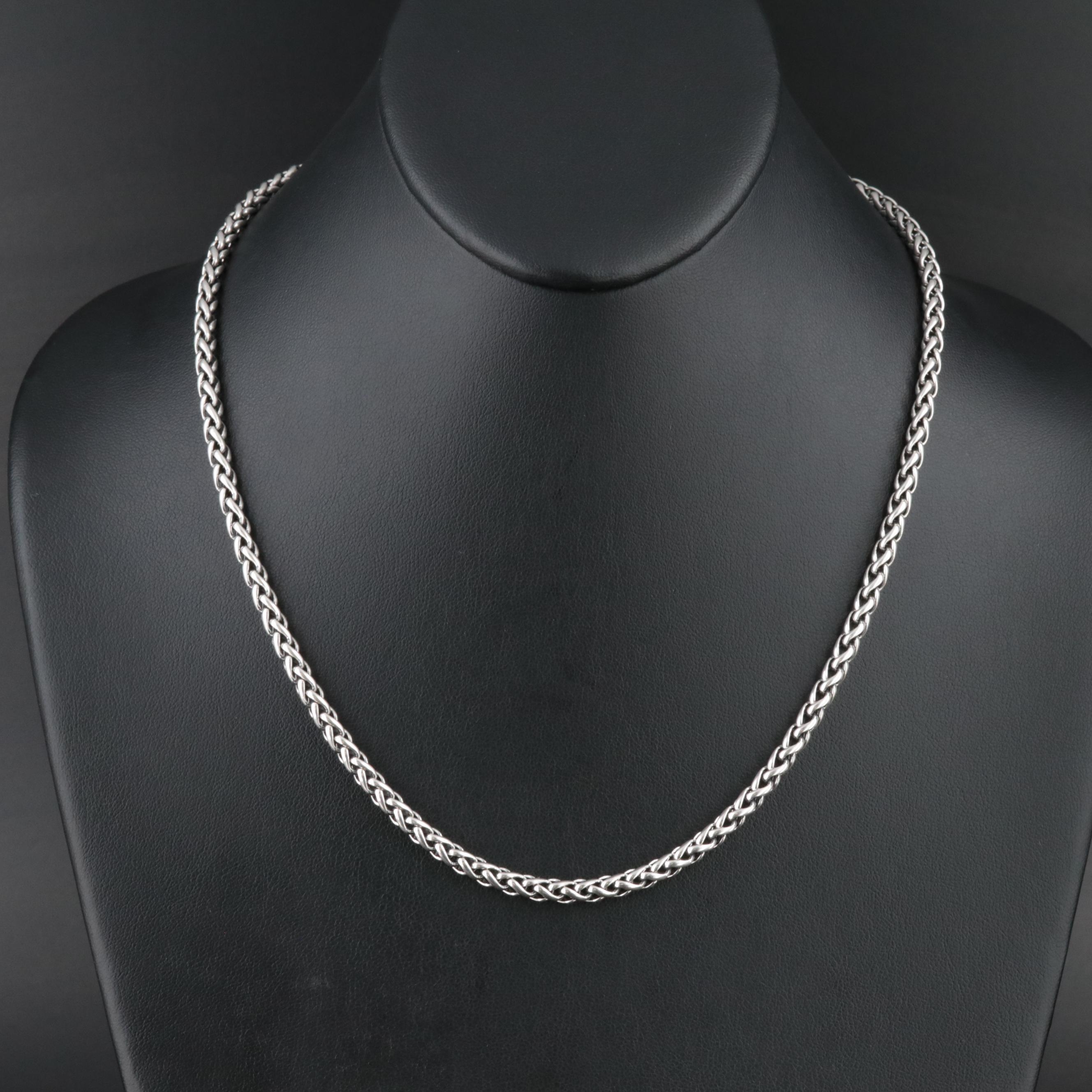 David Yurman Sterling Wheat Chain  Necklace