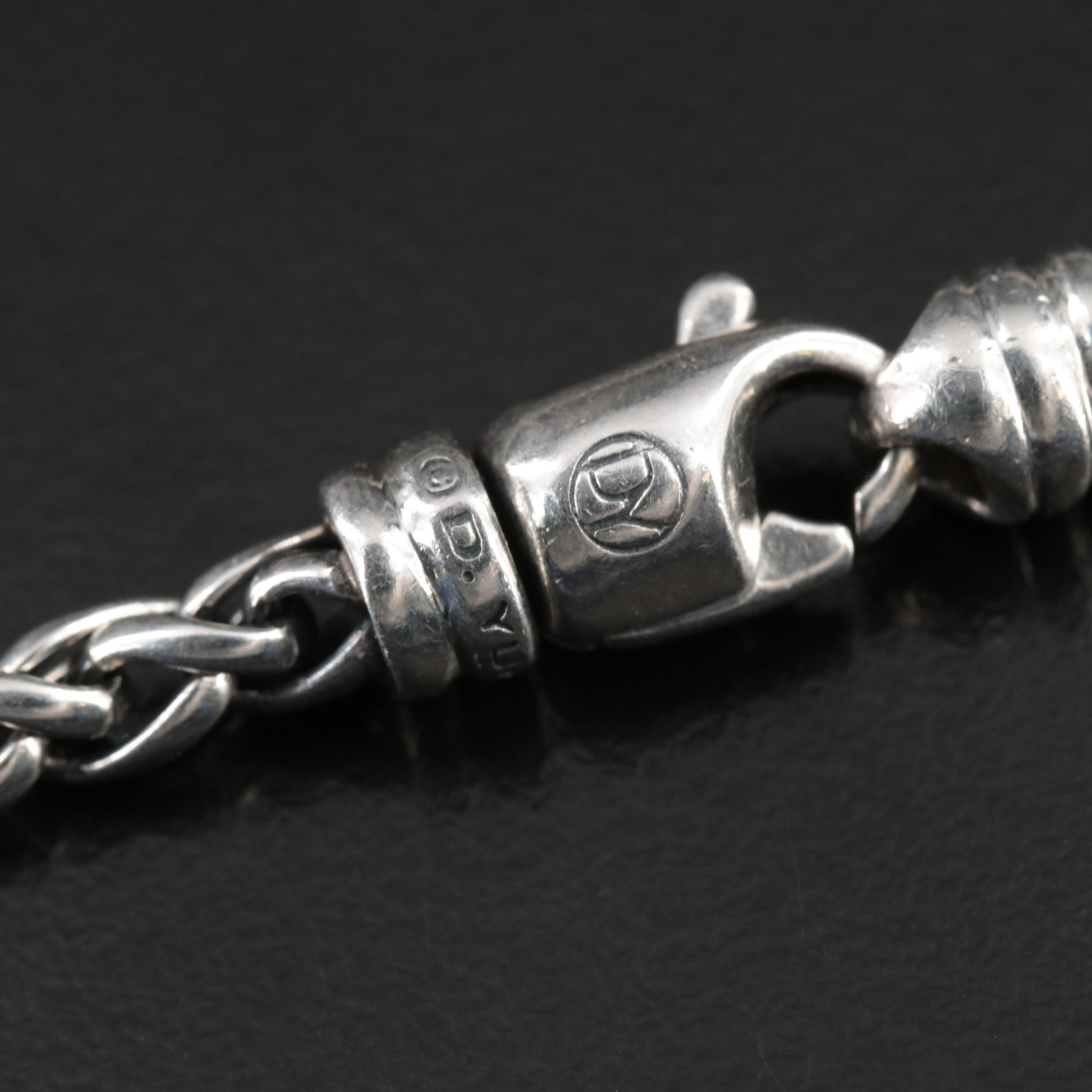 David Yurman Sterling Wheat Chain  Necklace