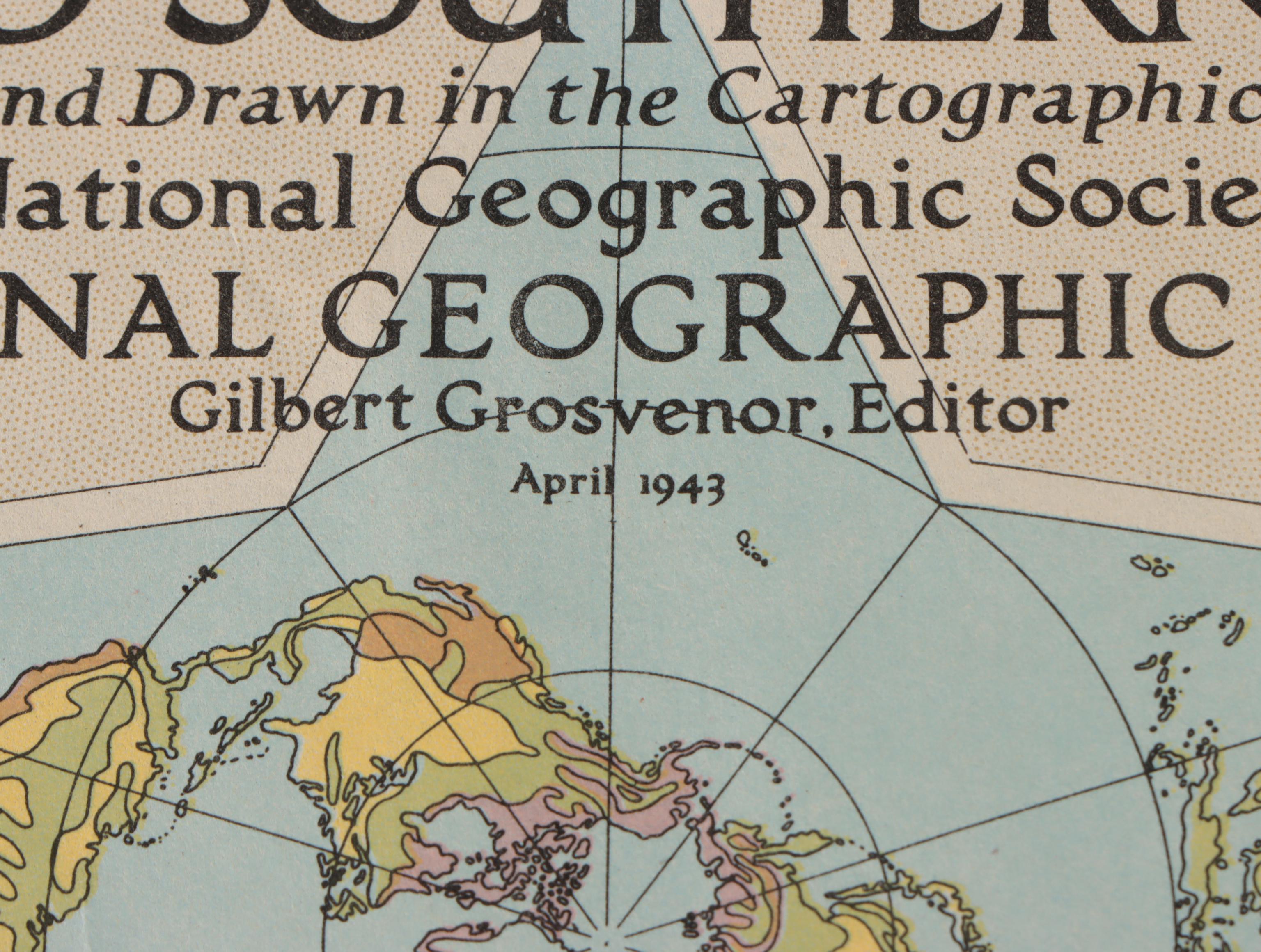 National Geographic Magazine Paper Map of Europe with More Maps