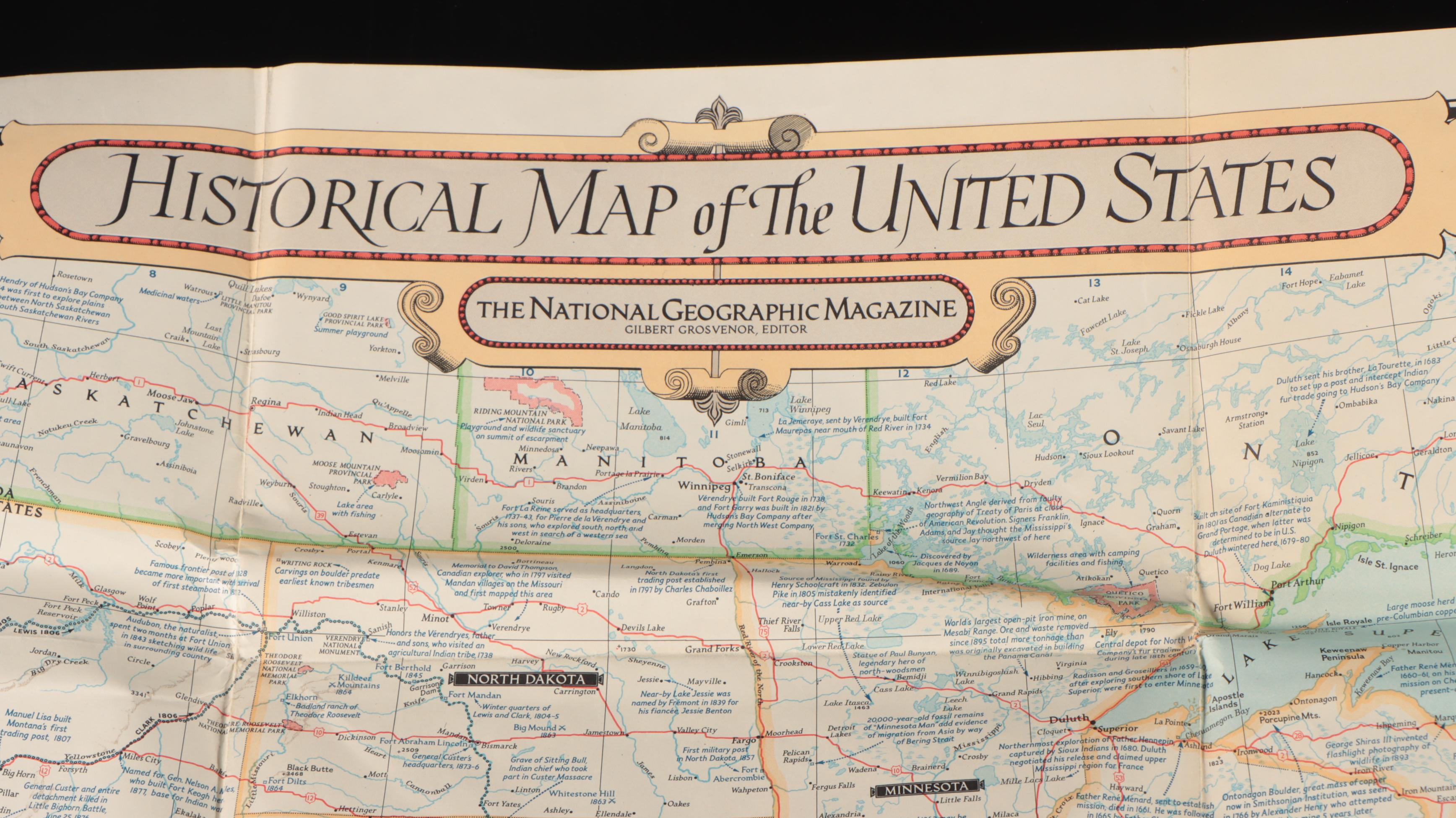 National Geographic Magazine Paper Map of Europe with More Maps