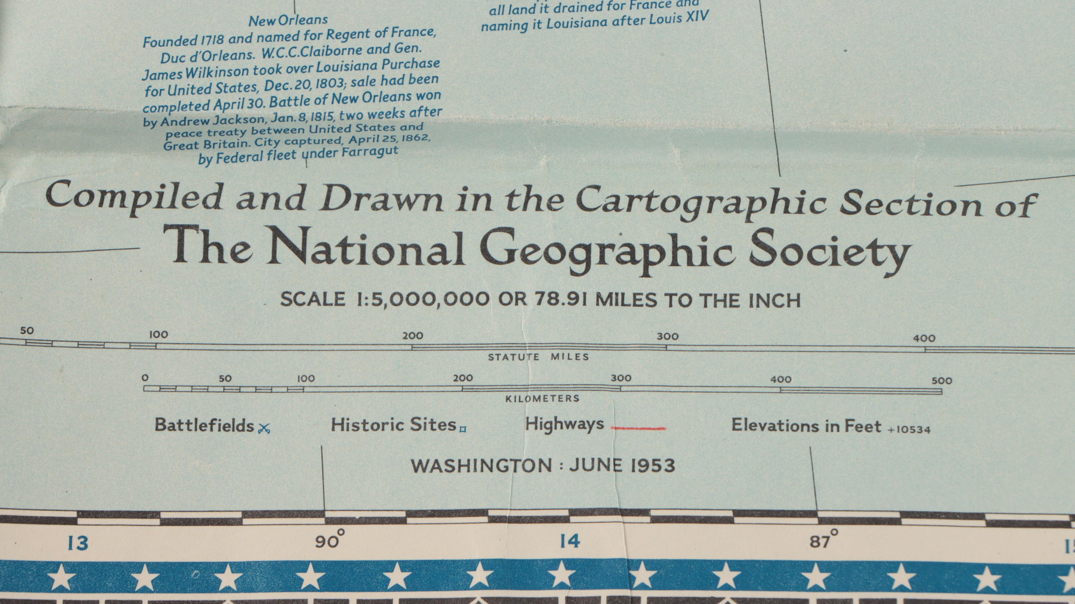 National Geographic Magazine Paper Map of Europe with More Maps