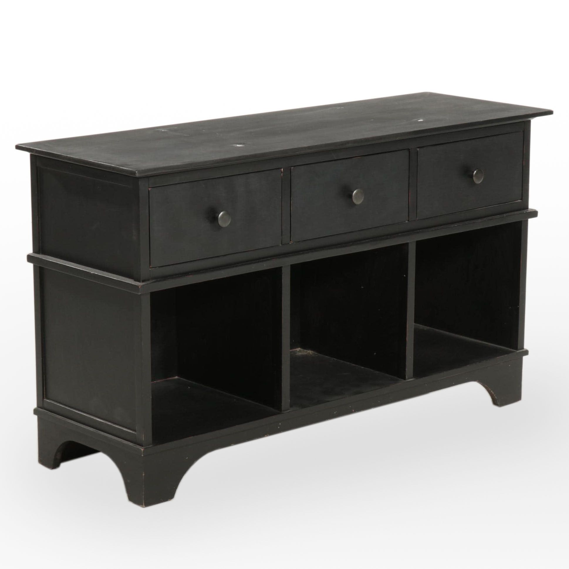 Pottery Barn Ebonized Cabot Console
