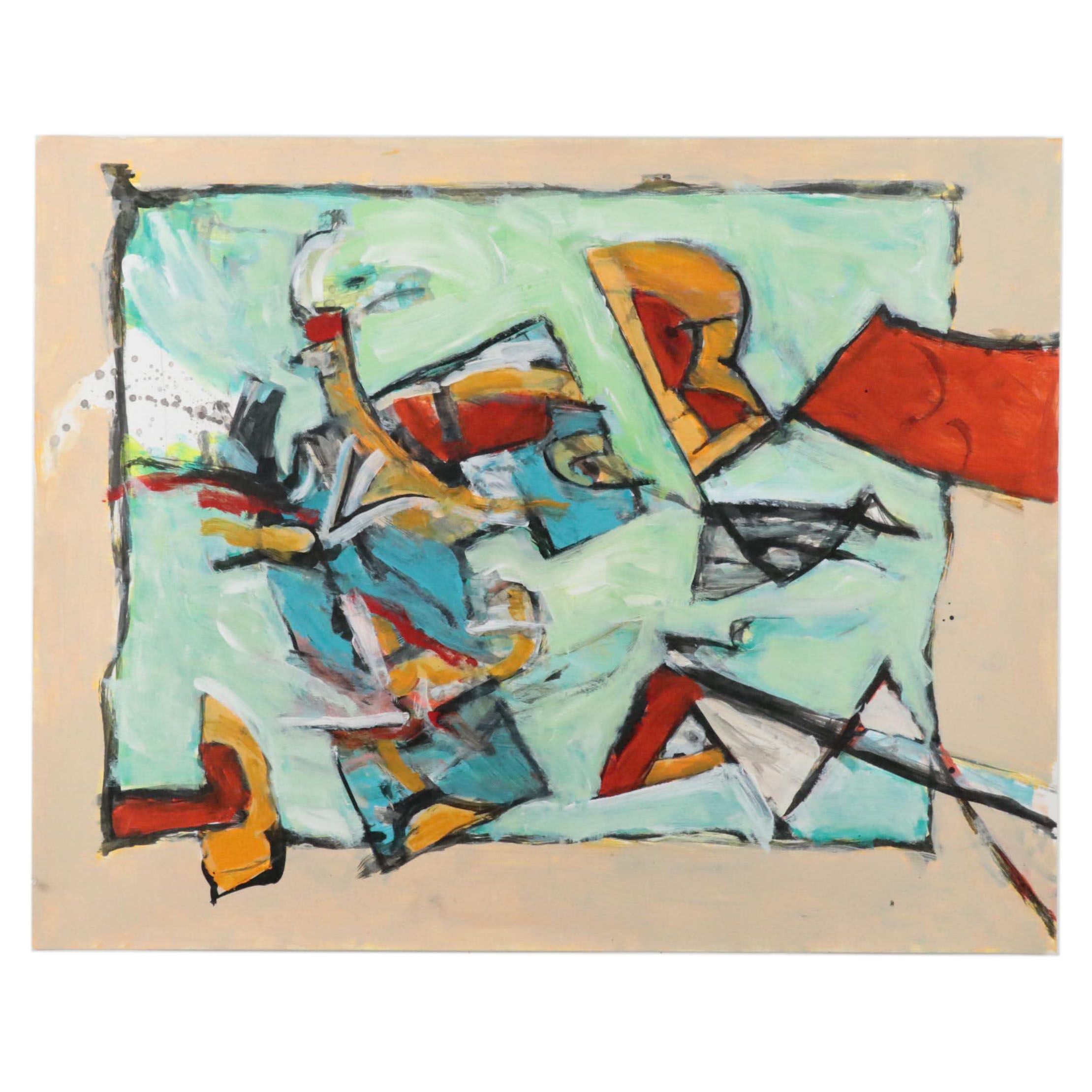 James L. Bruch Abstract Acrylic Painting