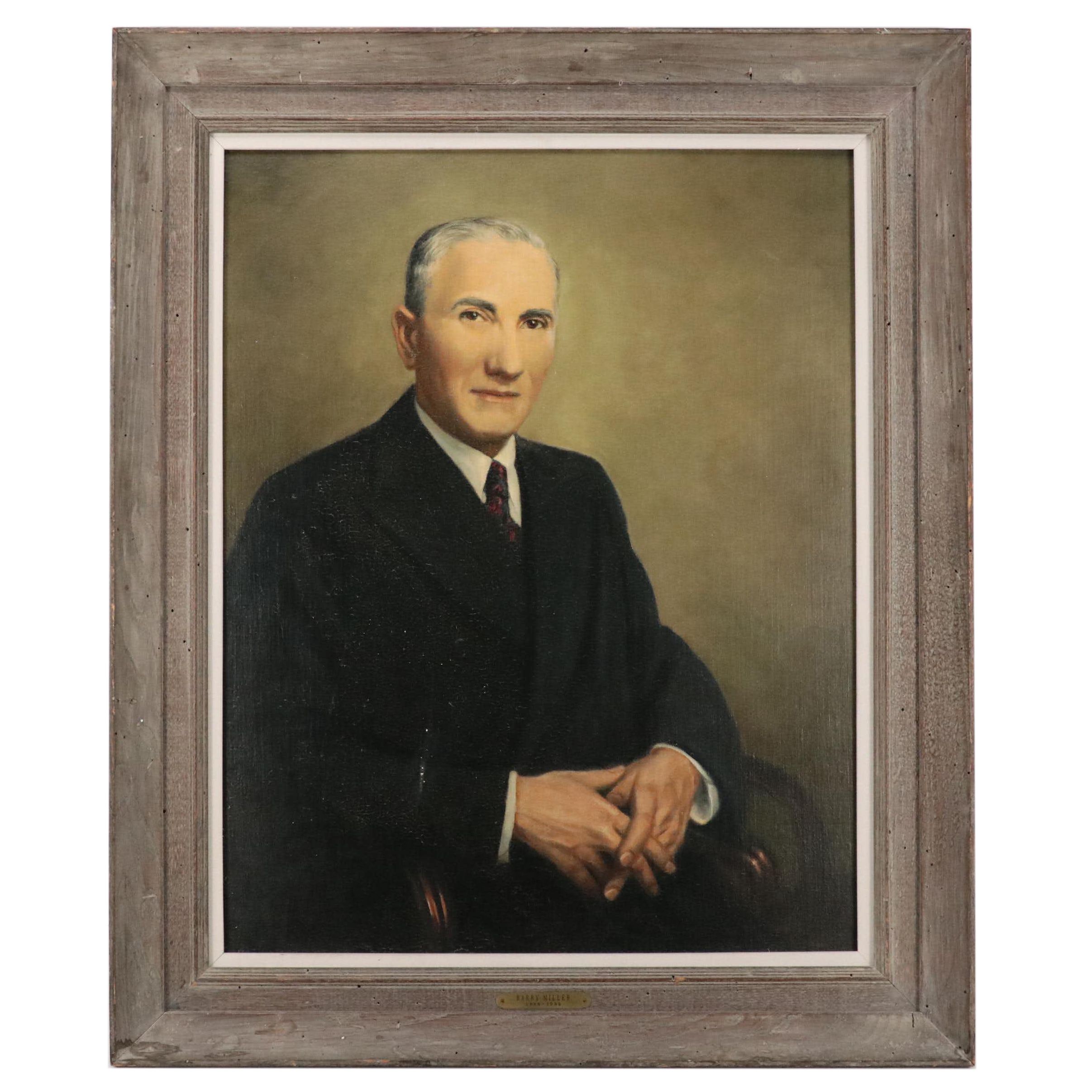 Henry Miller Portrait Oil Painting of Sam Miller, Circa 1937