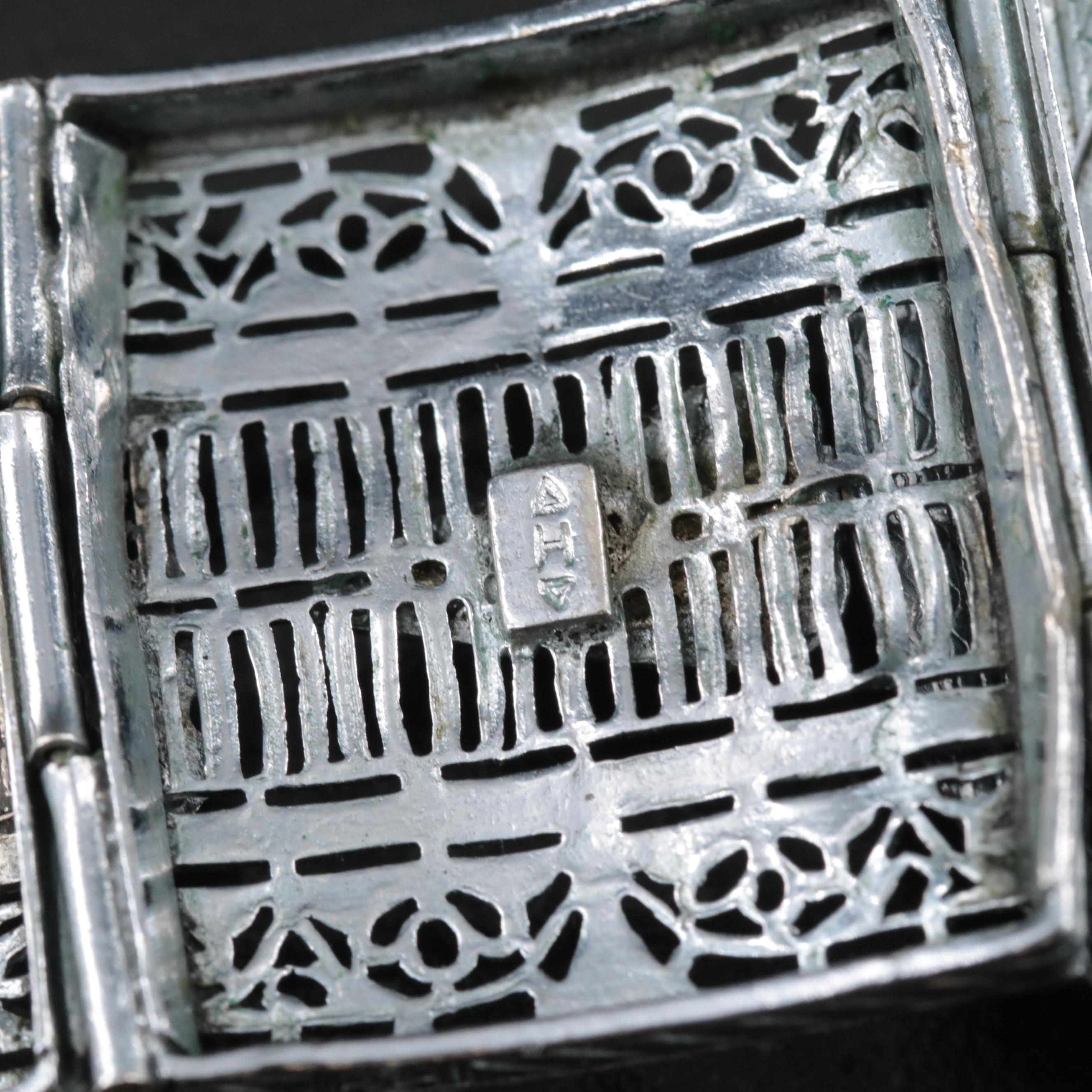 Art Deco Helgen Mfg. Co. Wide Filigree Panel Bracelet
