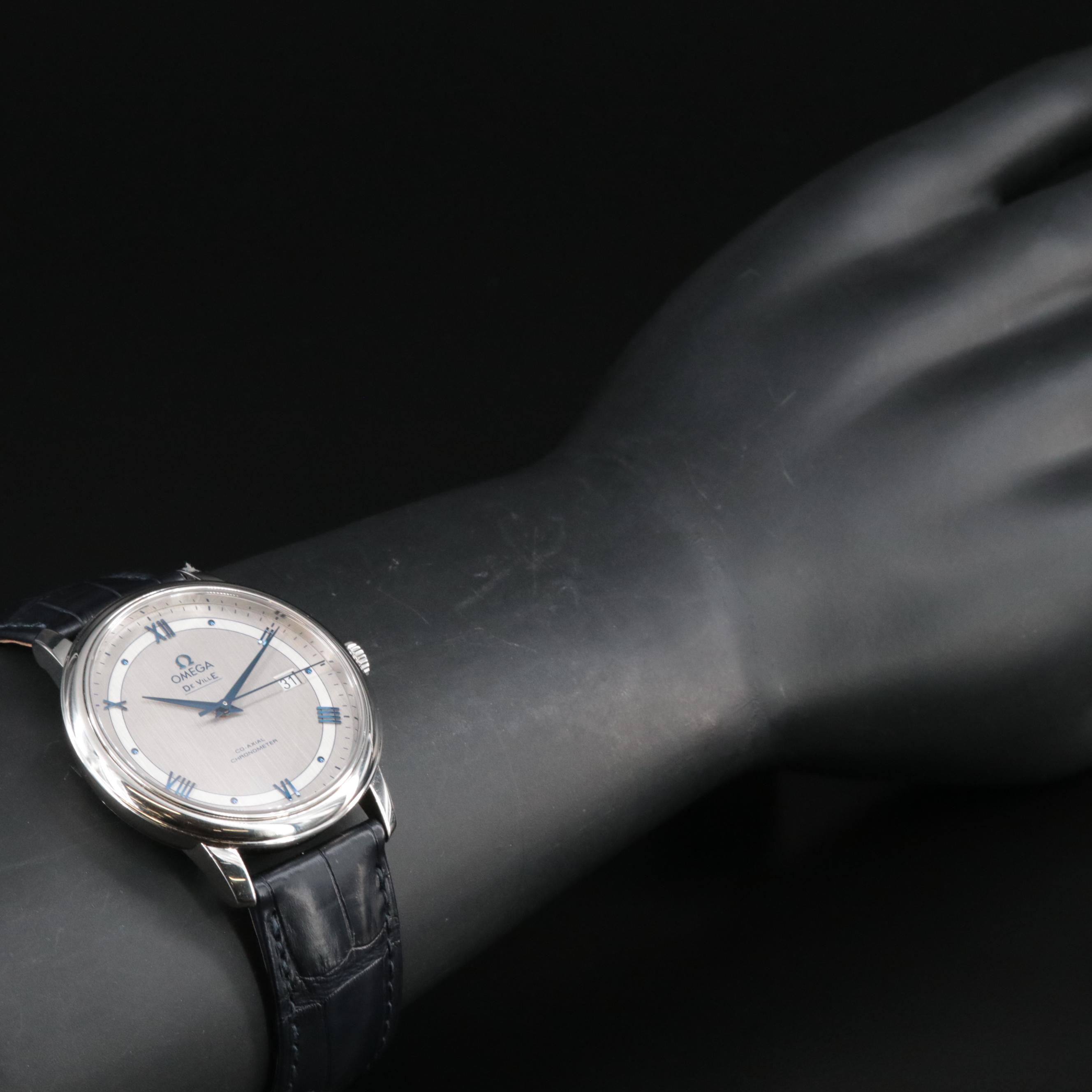 Omega DeVille Co-Axial Chronometer with Date Stainless Steel Watch