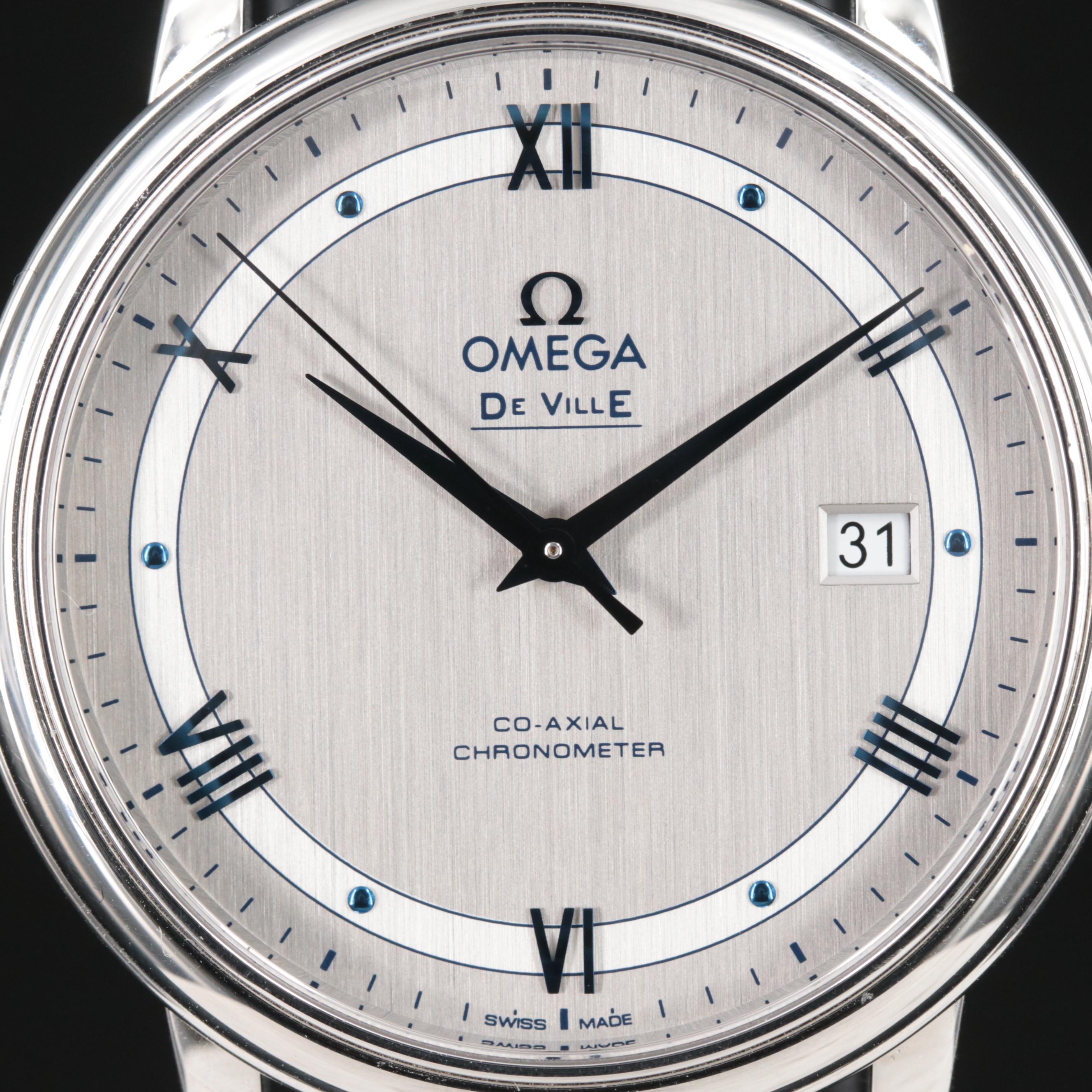 Omega DeVille Co-Axial Chronometer with Date Stainless Steel Watch