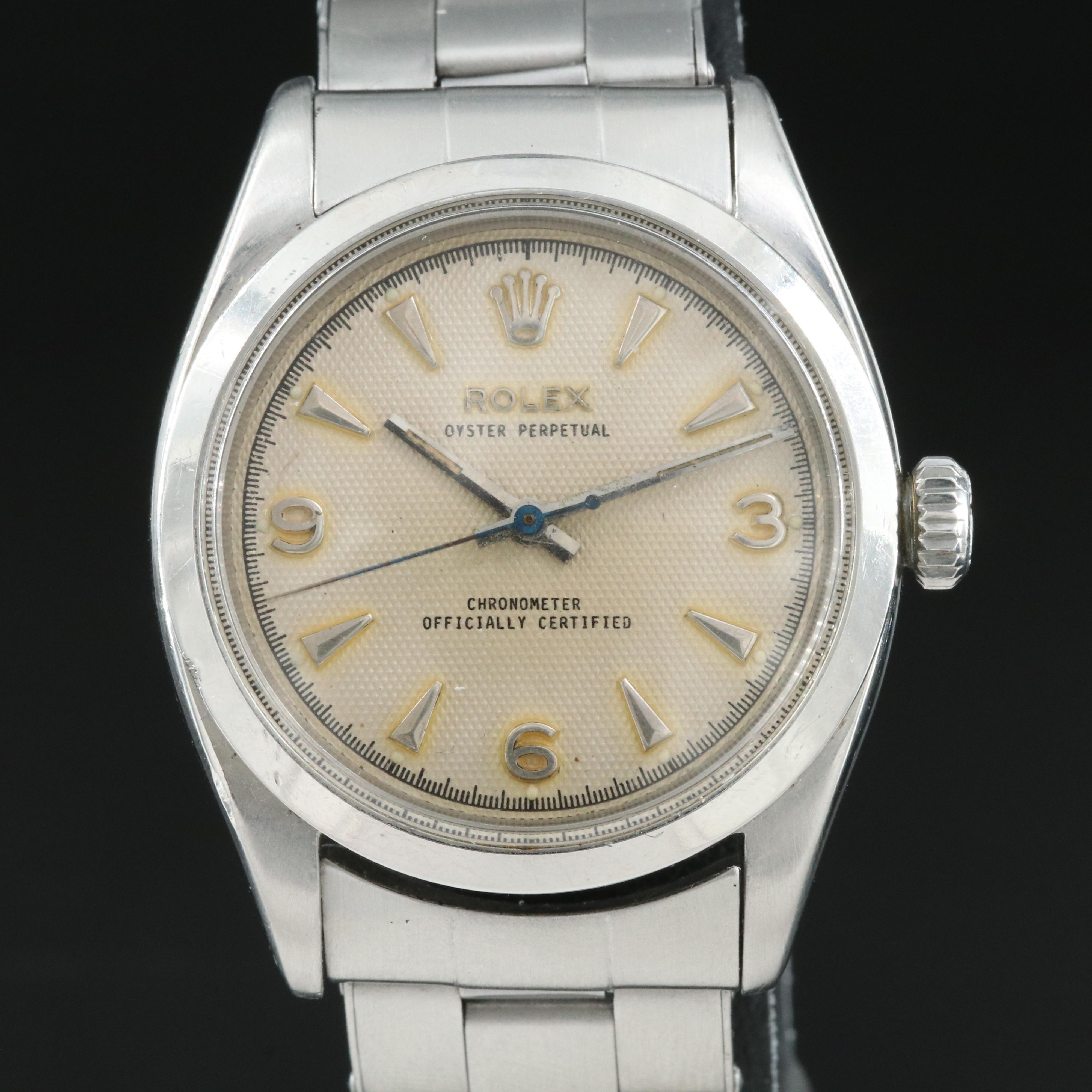 1954 Rolex Honeycomb Dial Oyster Perpetual Watch