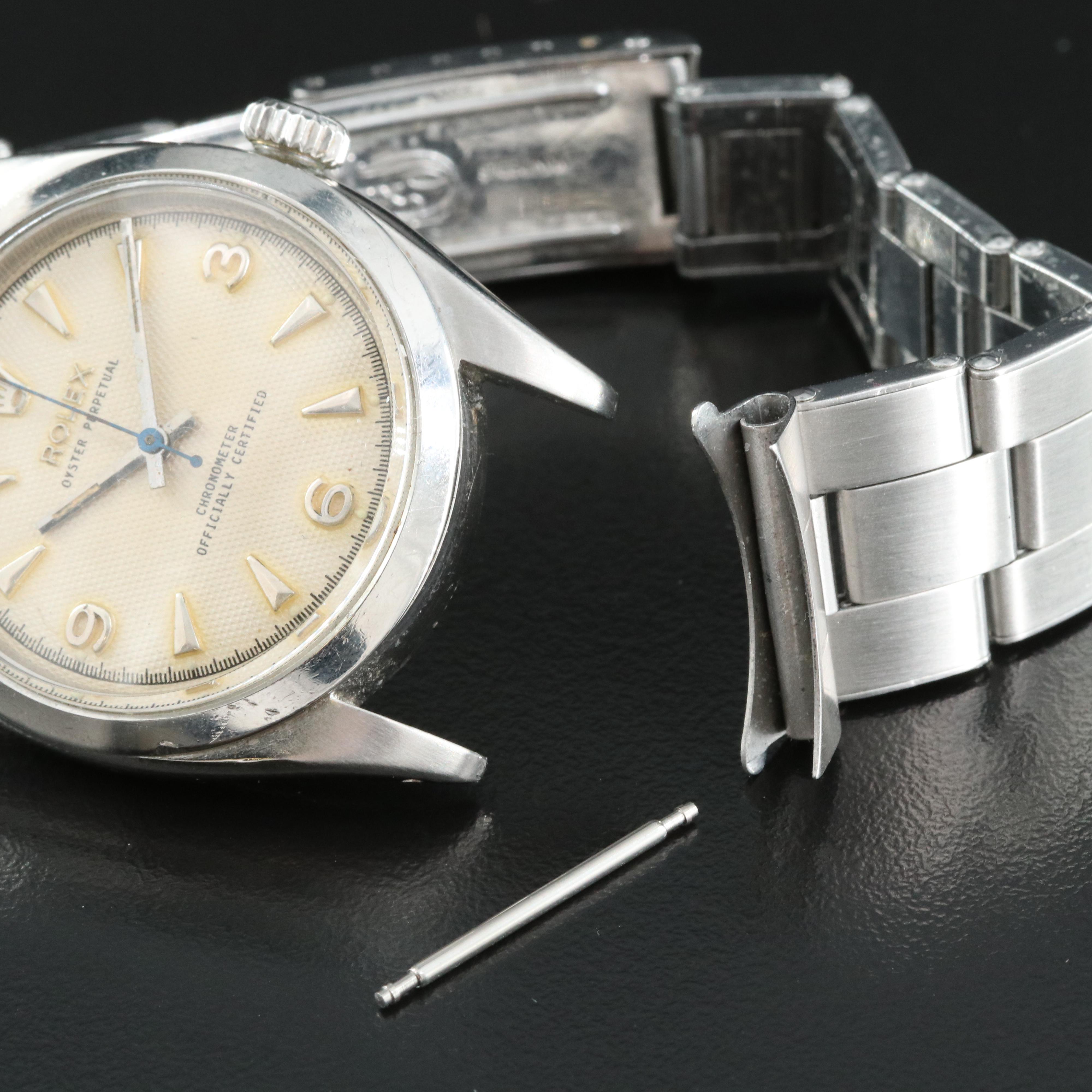 1954 Rolex Honeycomb Dial Oyster Perpetual Watch