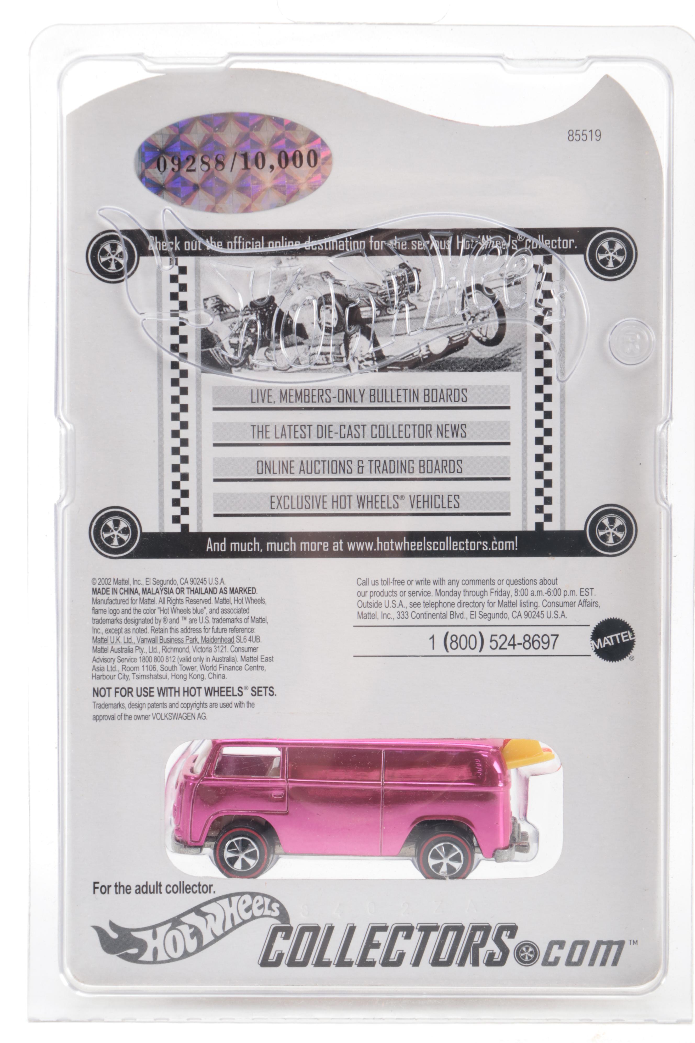 Mattel Hot Wheels Collectors Pink "Beach Bomb Too" Van