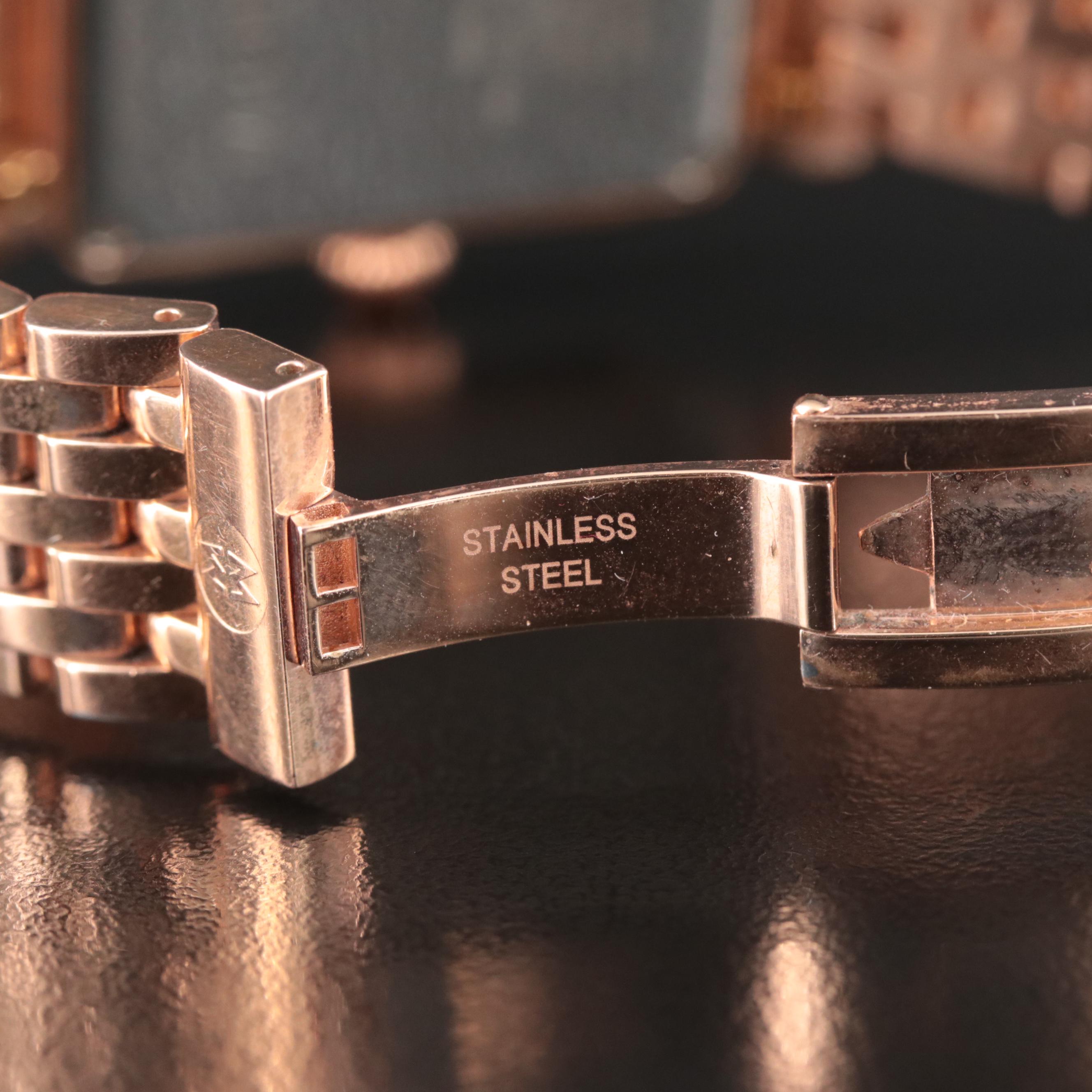 Michele Deco Limited Edition Pink Topaz, Rose Gold-Tone Watch