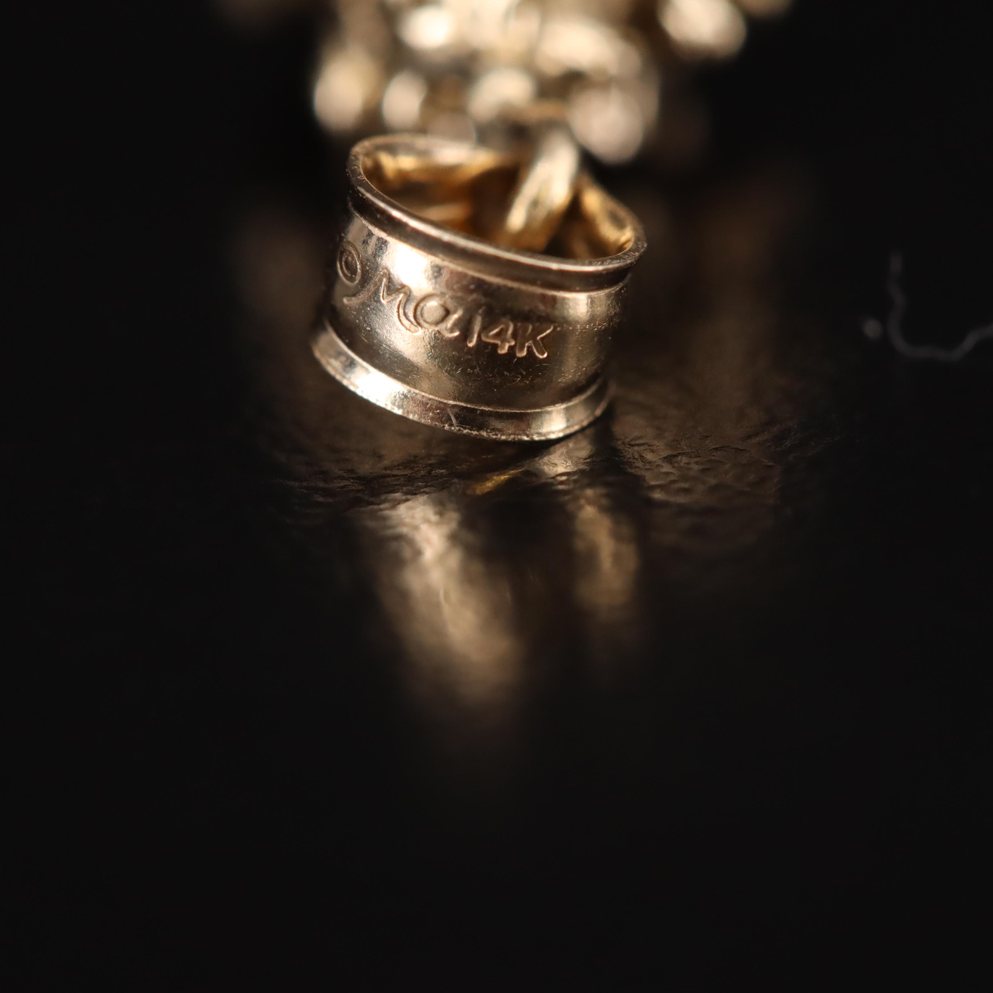 14K Enamel Conch Pendant