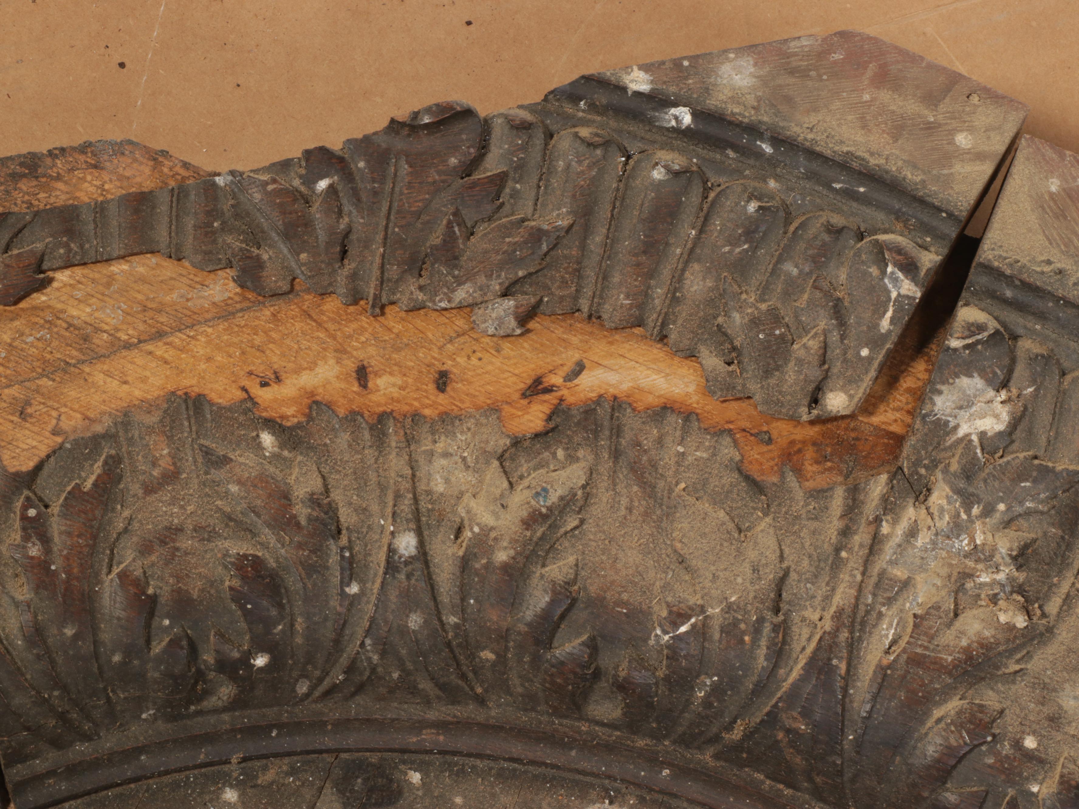 Neoclassical Style Carved Oak Architectural Pediment