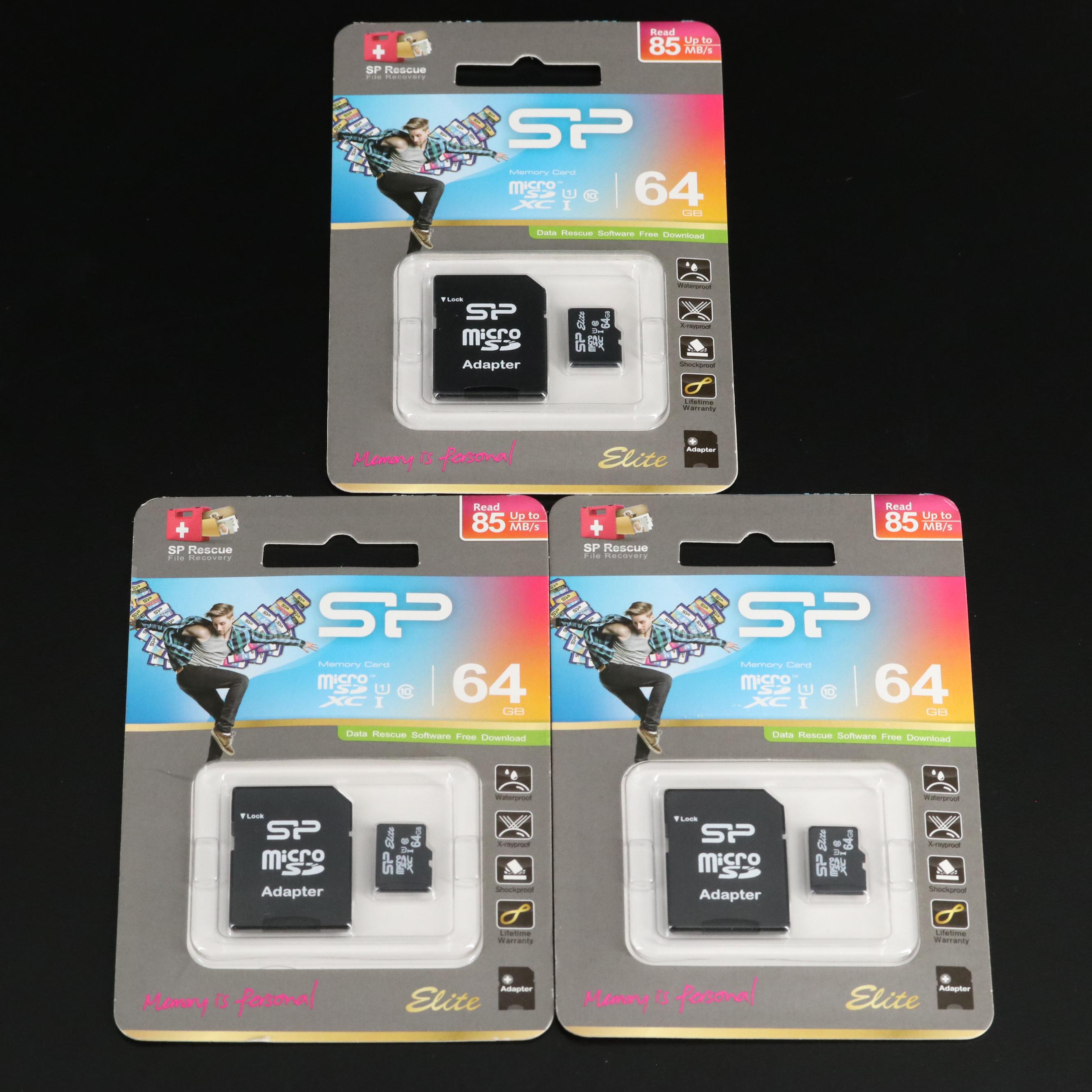 64 GB Micro SD Cards with SD Adapters