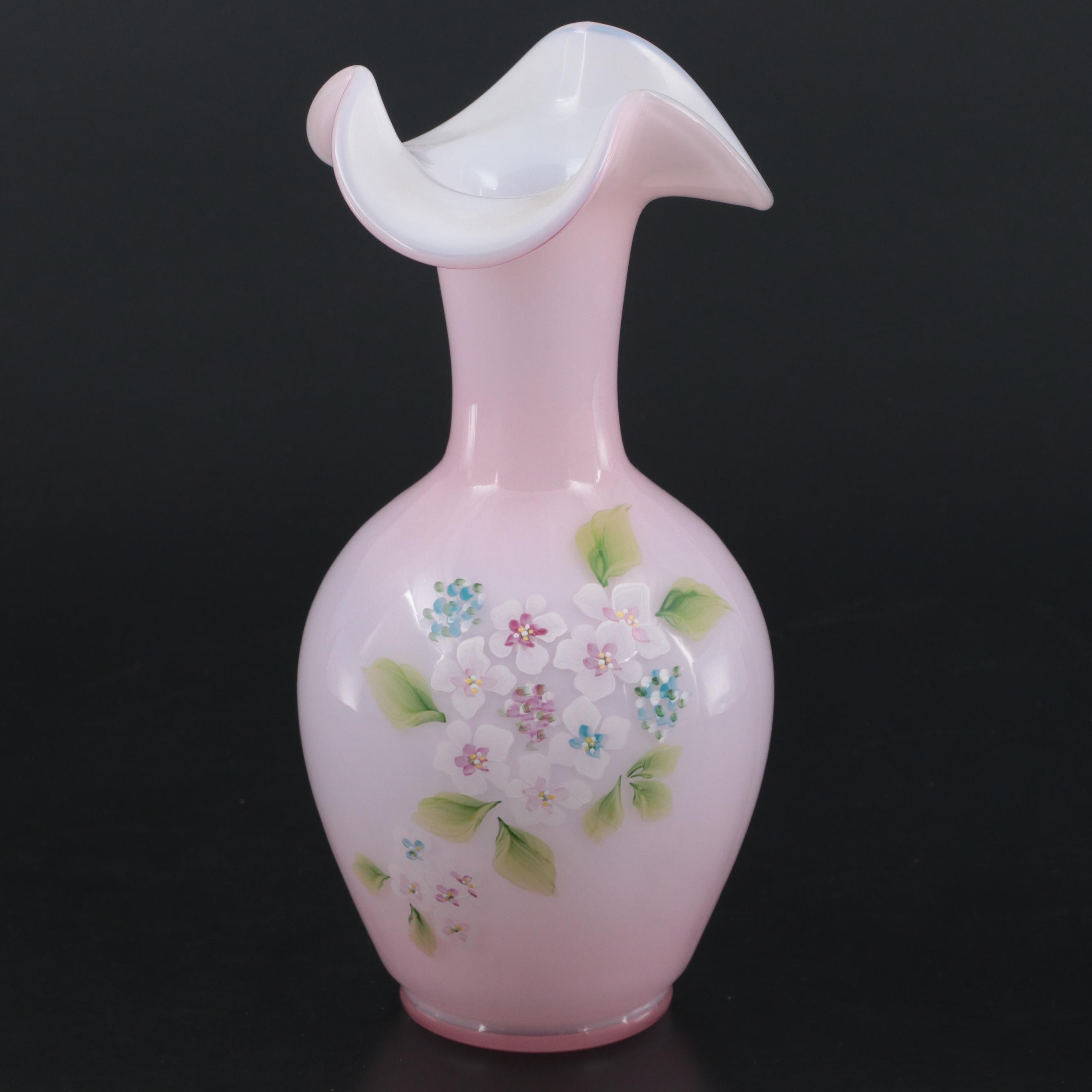 Signed Fenton Vase with Box, 2003