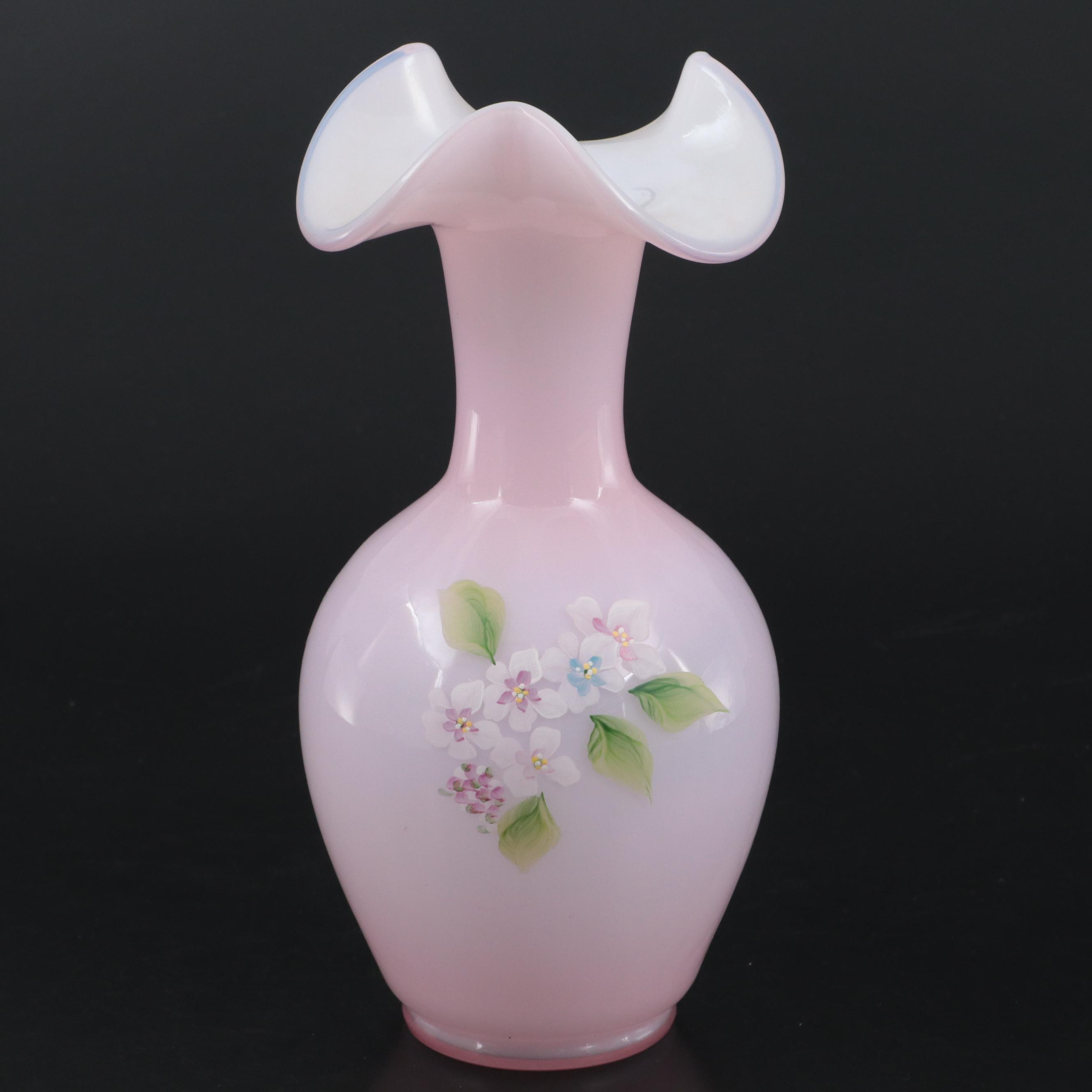 Signed Fenton Vase with Box, 2003