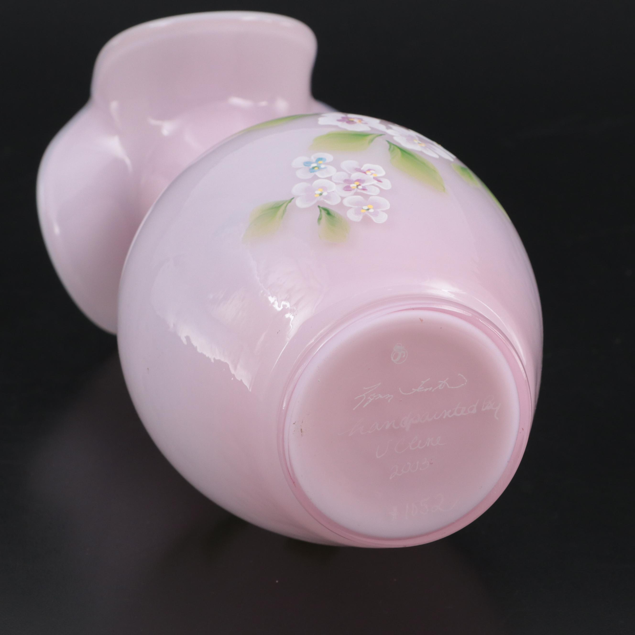 Signed Fenton Vase with Box, 2003