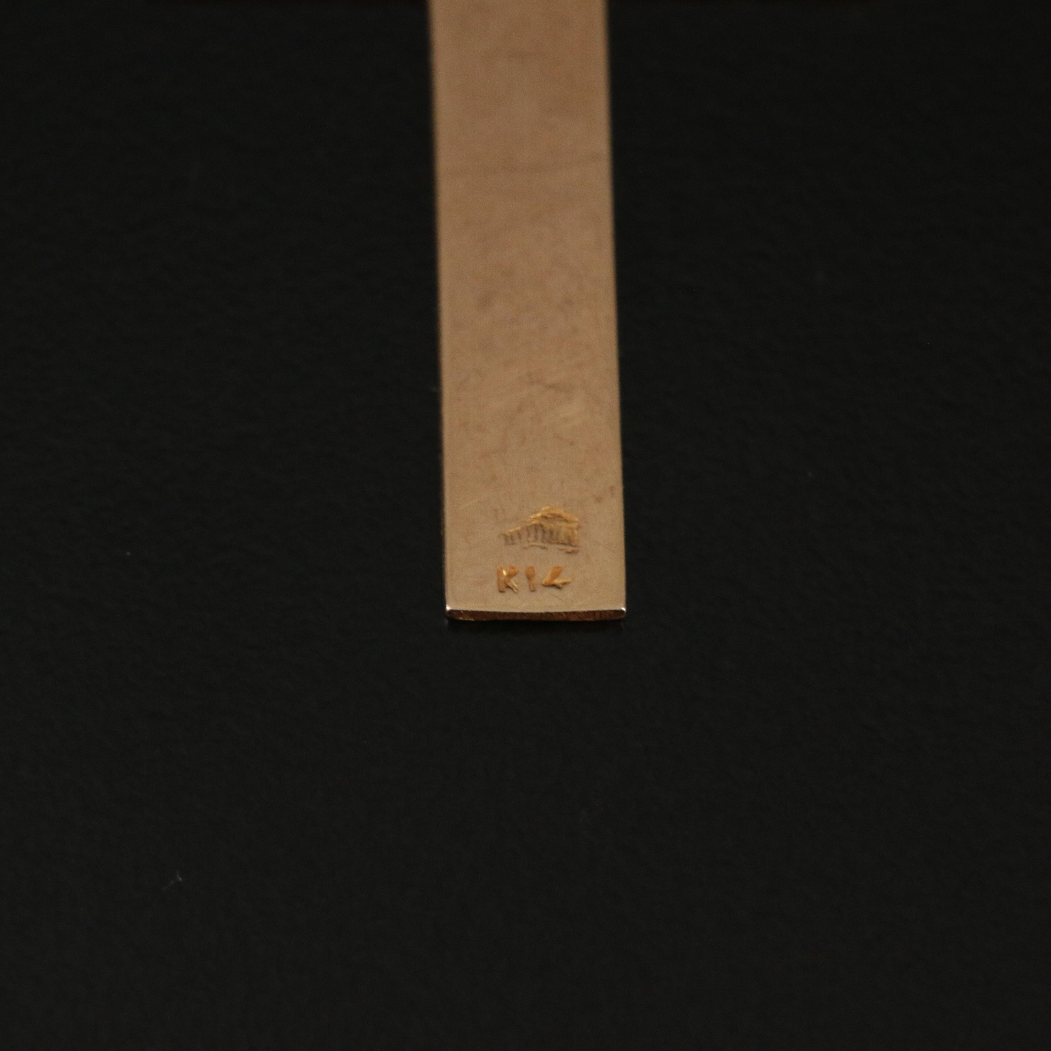 14K Diamond Cut Cross Pendant Necklace