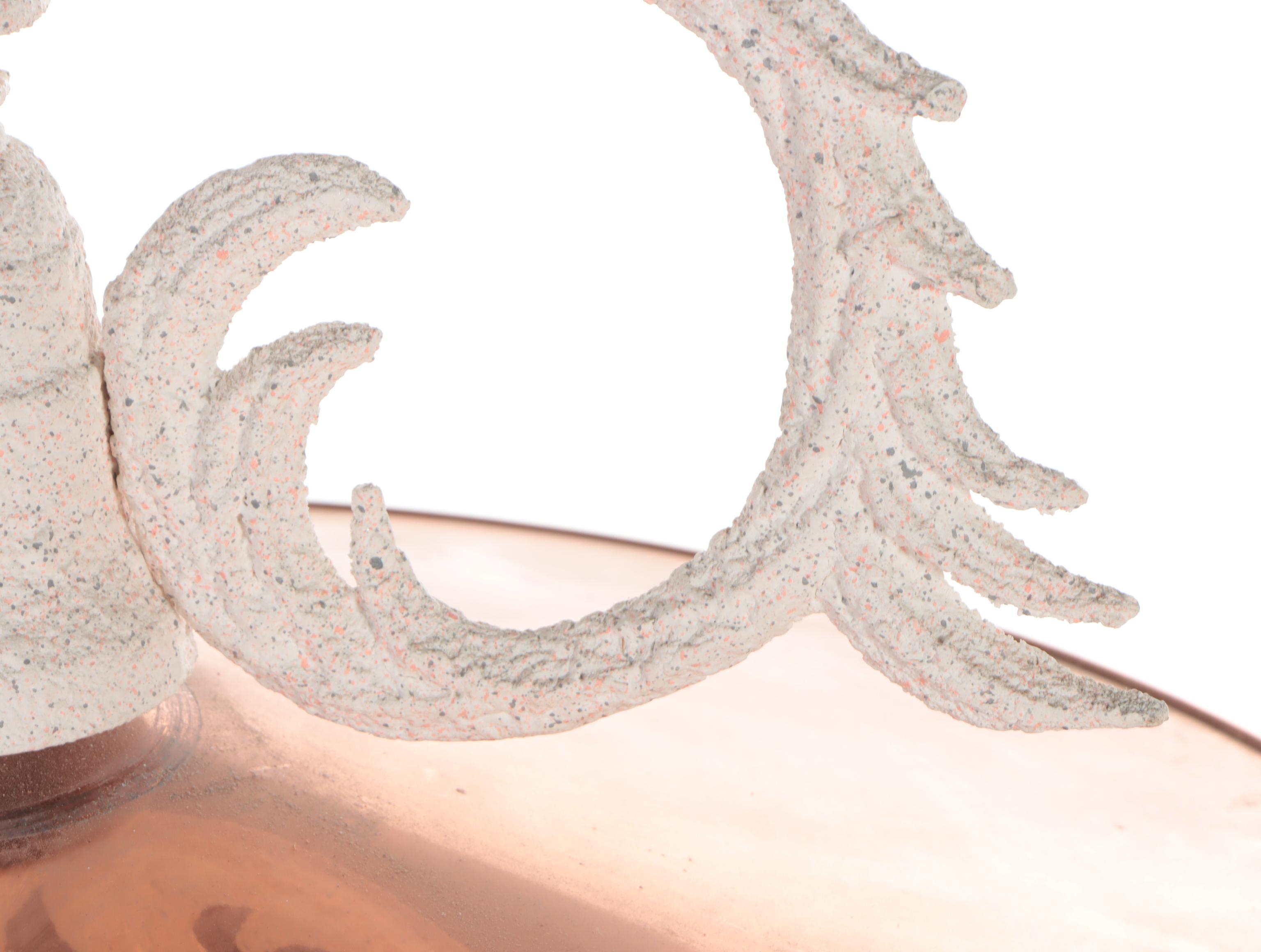 Copper Shade Pendant Light With White Decorative Frame