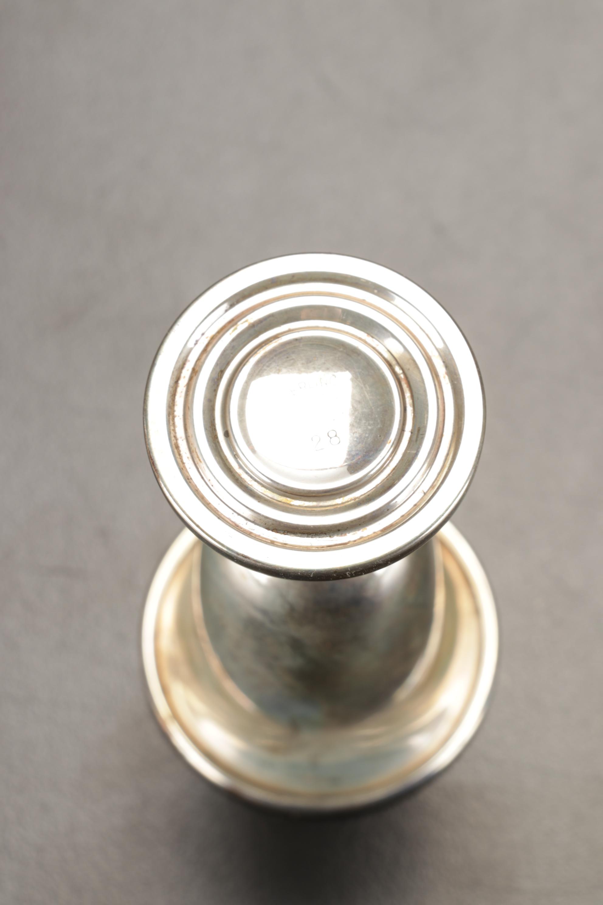 Newport, Webb Sterling Silver Cordial Cups with India Sterling Souvenir Spoons