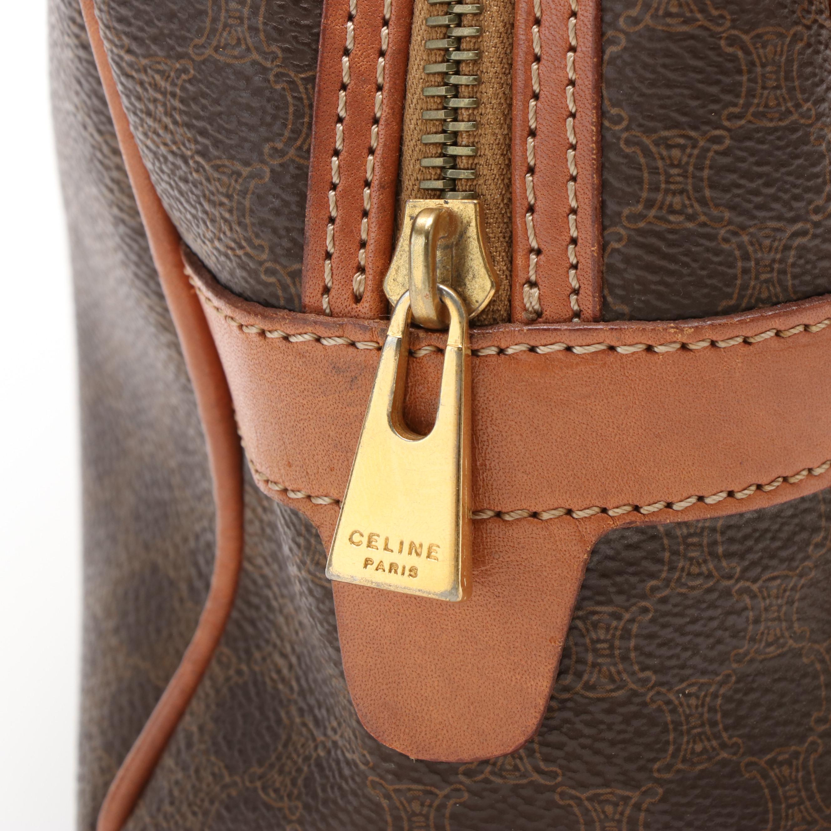 Celine Macadam Dome Coated Canvas Handbag