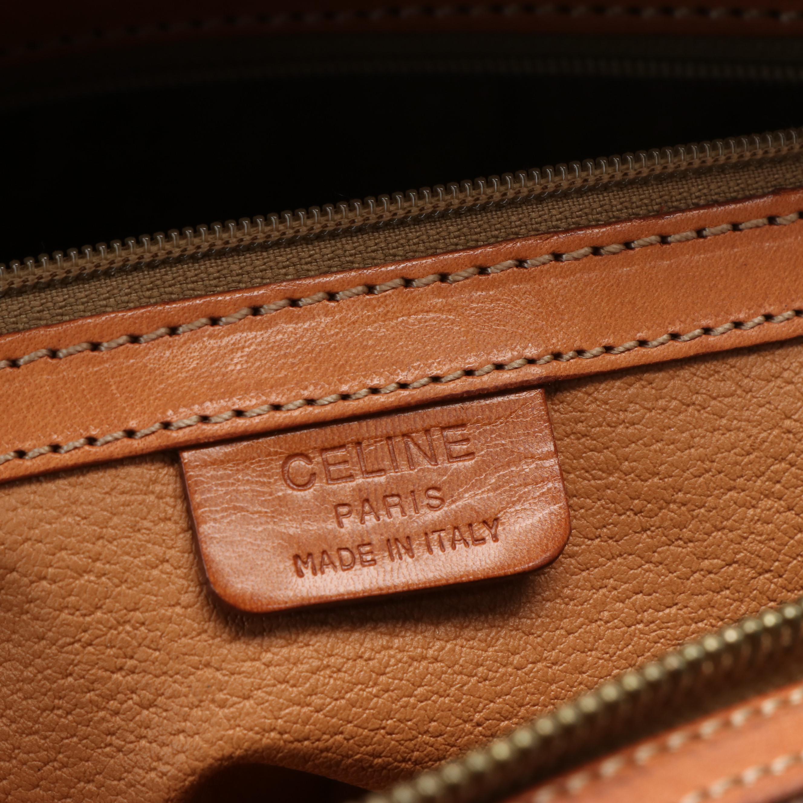 Celine Macadam Dome Coated Canvas Handbag