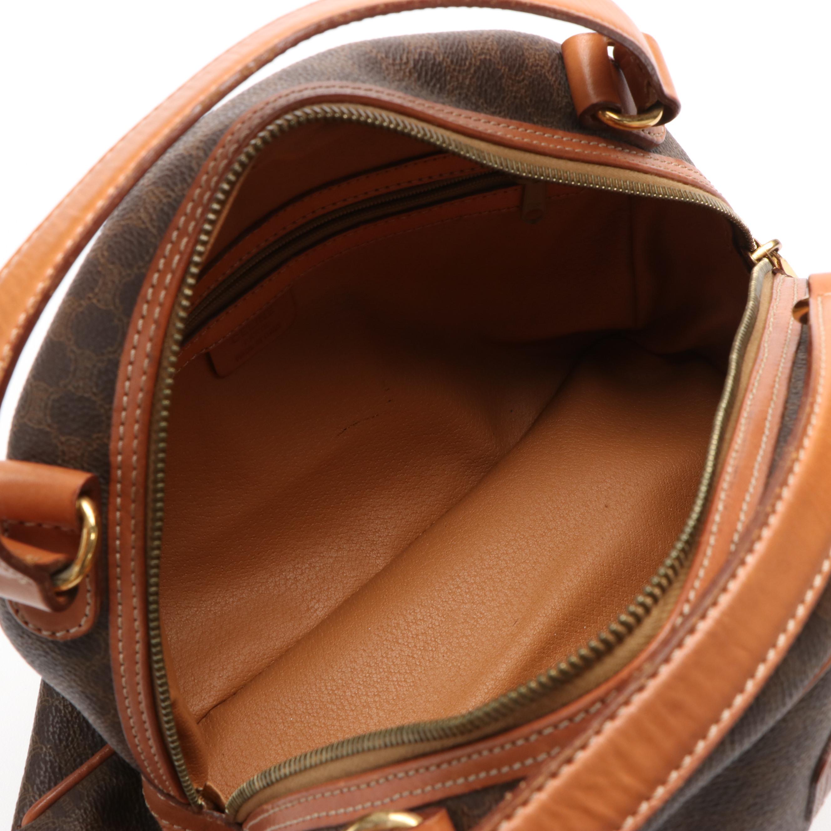 Celine Macadam Dome Coated Canvas Handbag