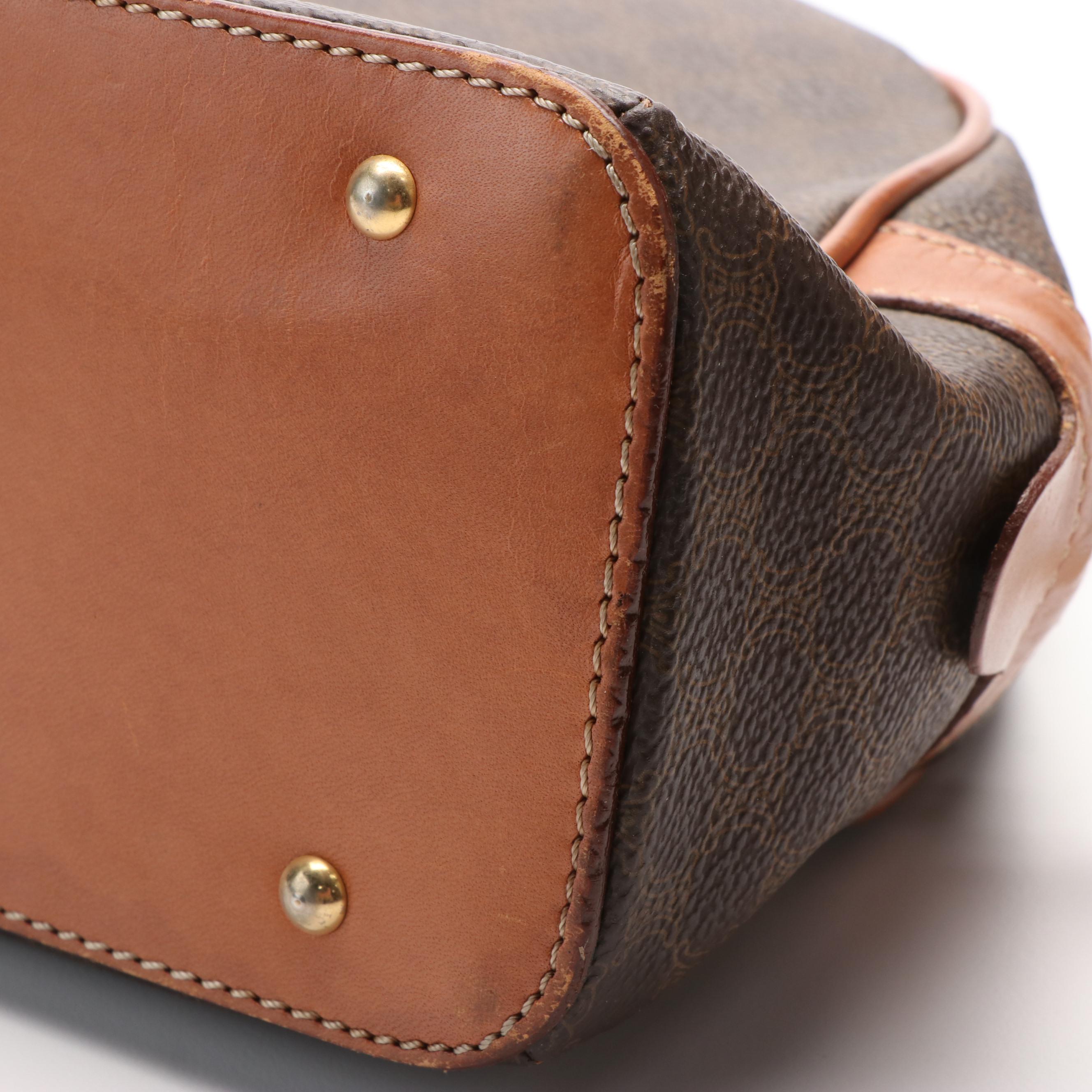 Celine Macadam Dome Coated Canvas Handbag