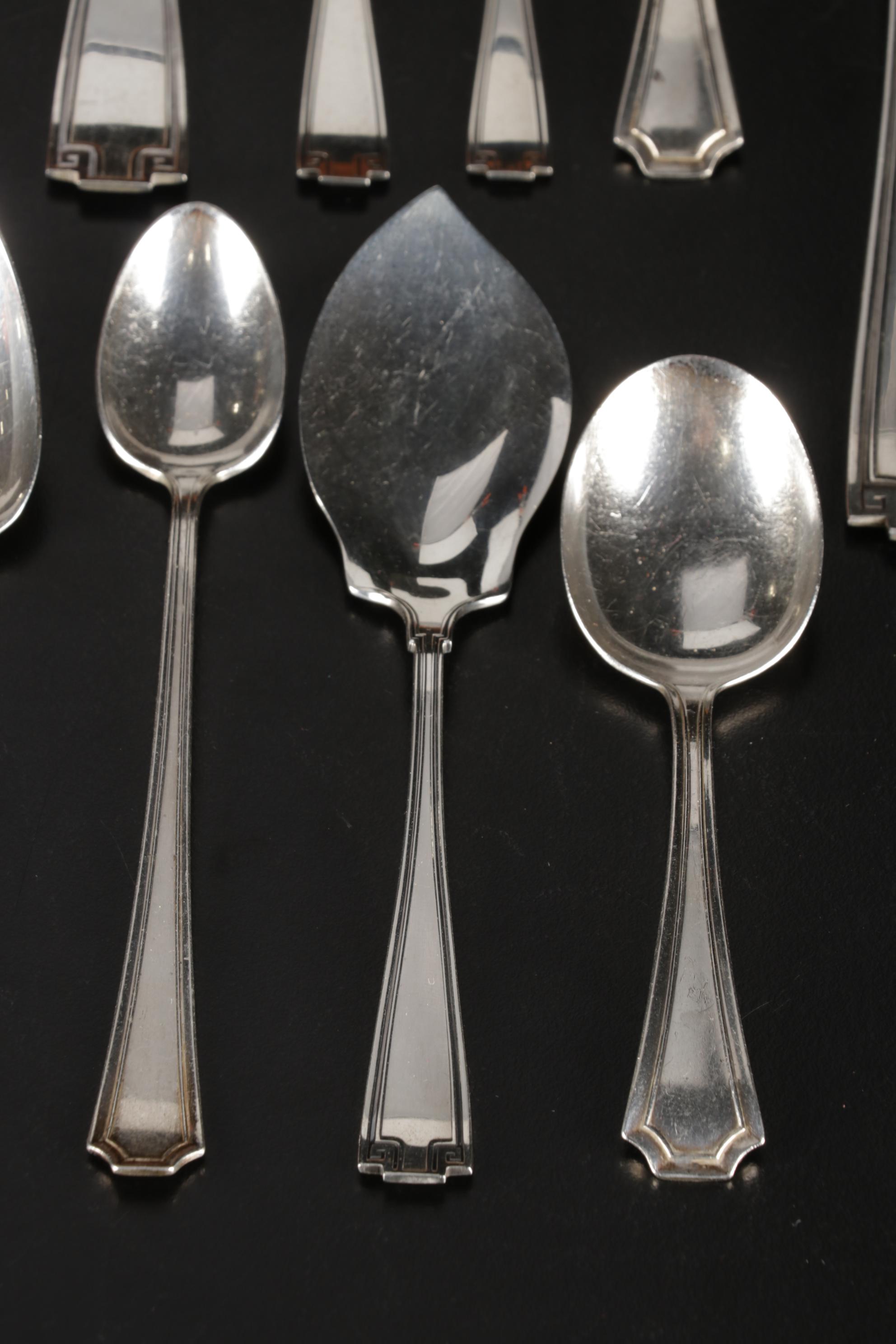 Gorham "Etruscan" Sterling Silver Flatware Set in Chest, 20th Century