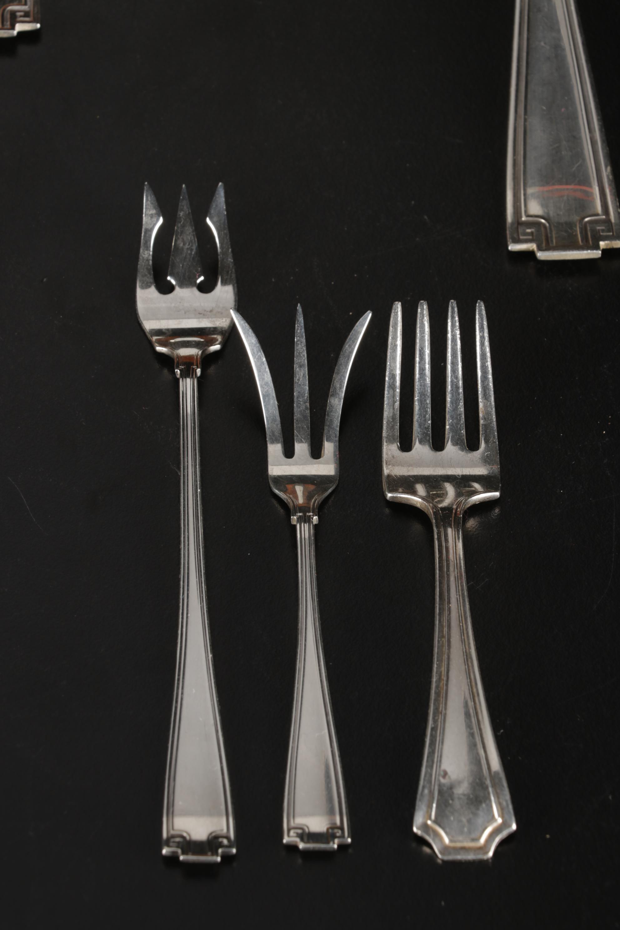 Gorham "Etruscan" Sterling Silver Flatware Set in Chest, 20th Century