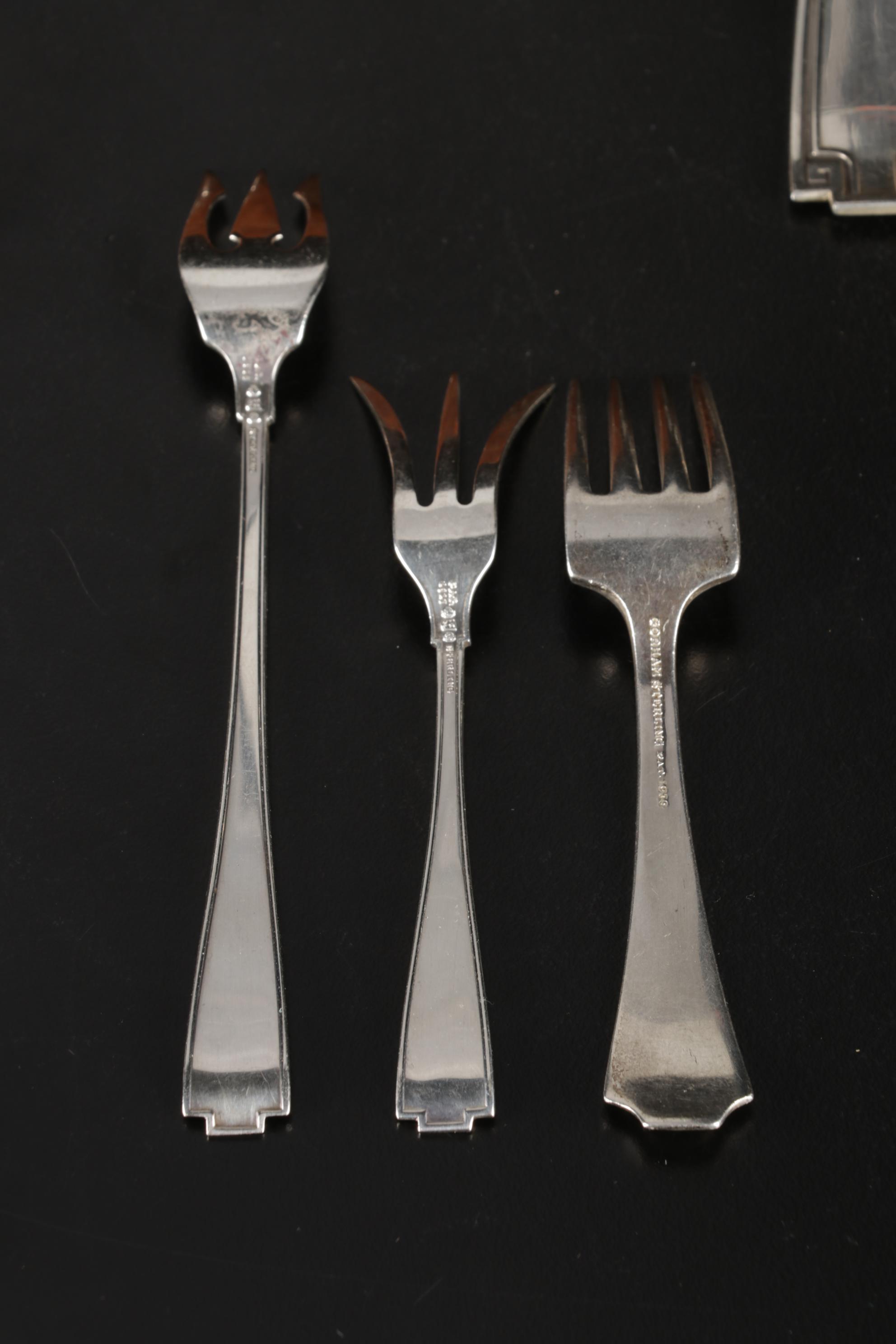 Gorham "Etruscan" Sterling Silver Flatware Set in Chest, 20th Century