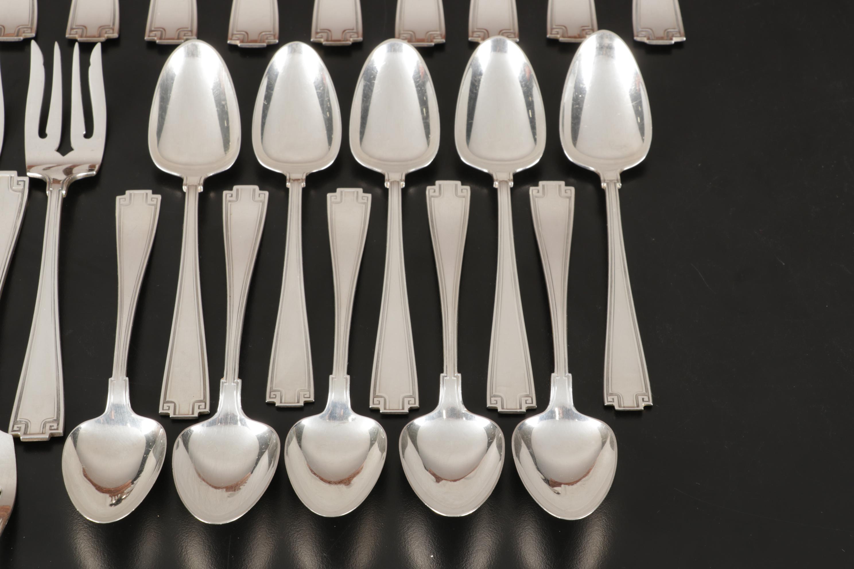 Gorham "Etruscan" Sterling Silver Flatware Set in Chest, 20th Century