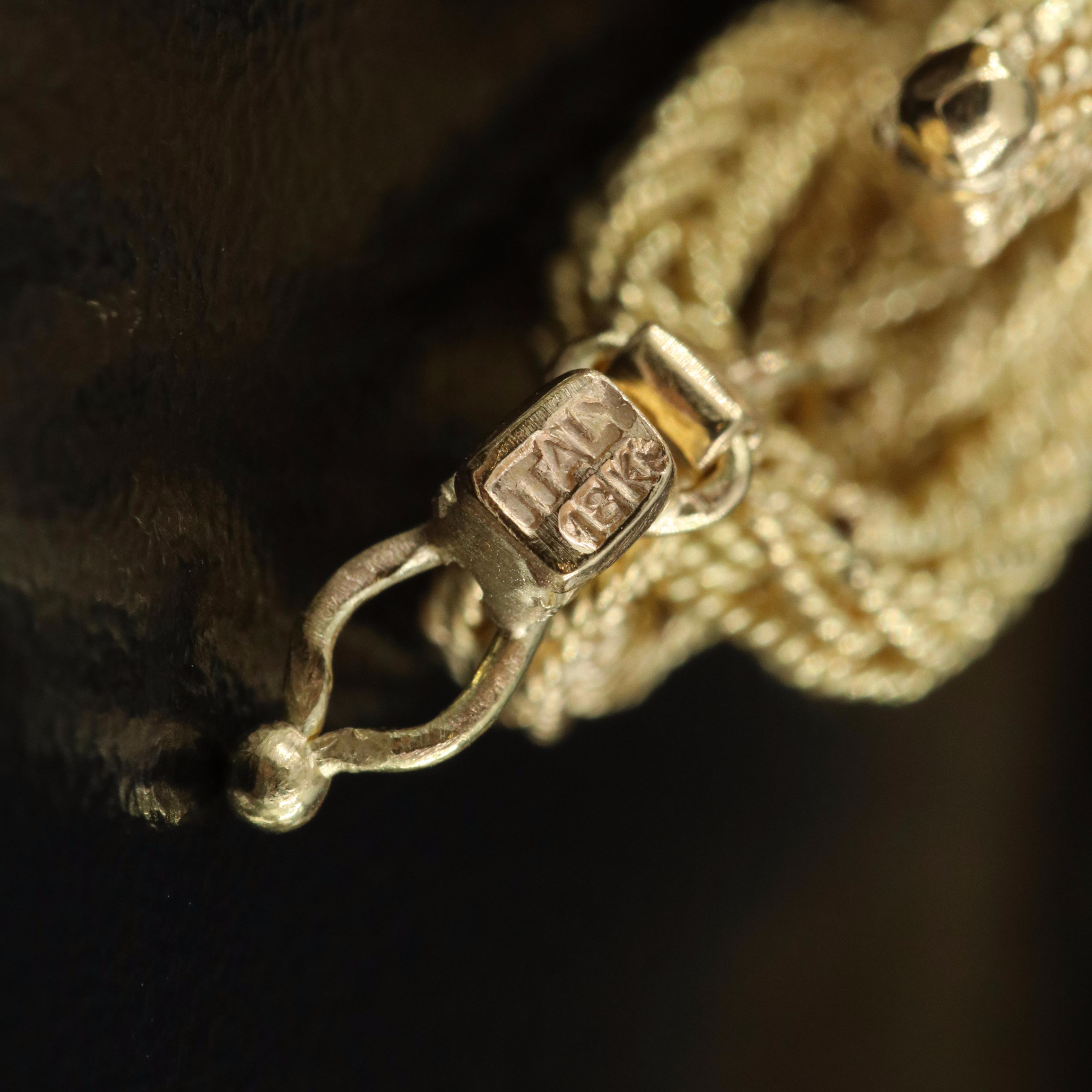 Italian 18K Braided Cable Link Necklace