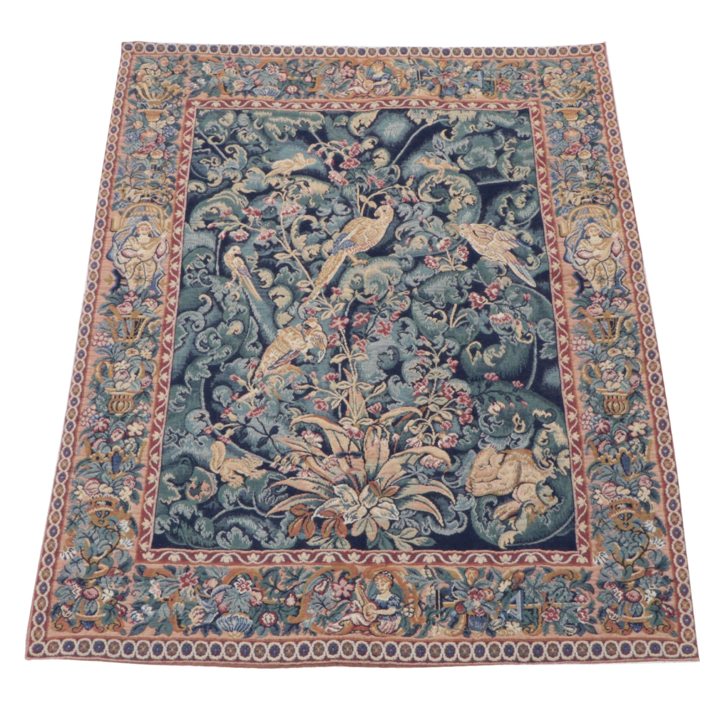 4'1 x 5'3 Machine Made Woven Tapestry Style Area Rug