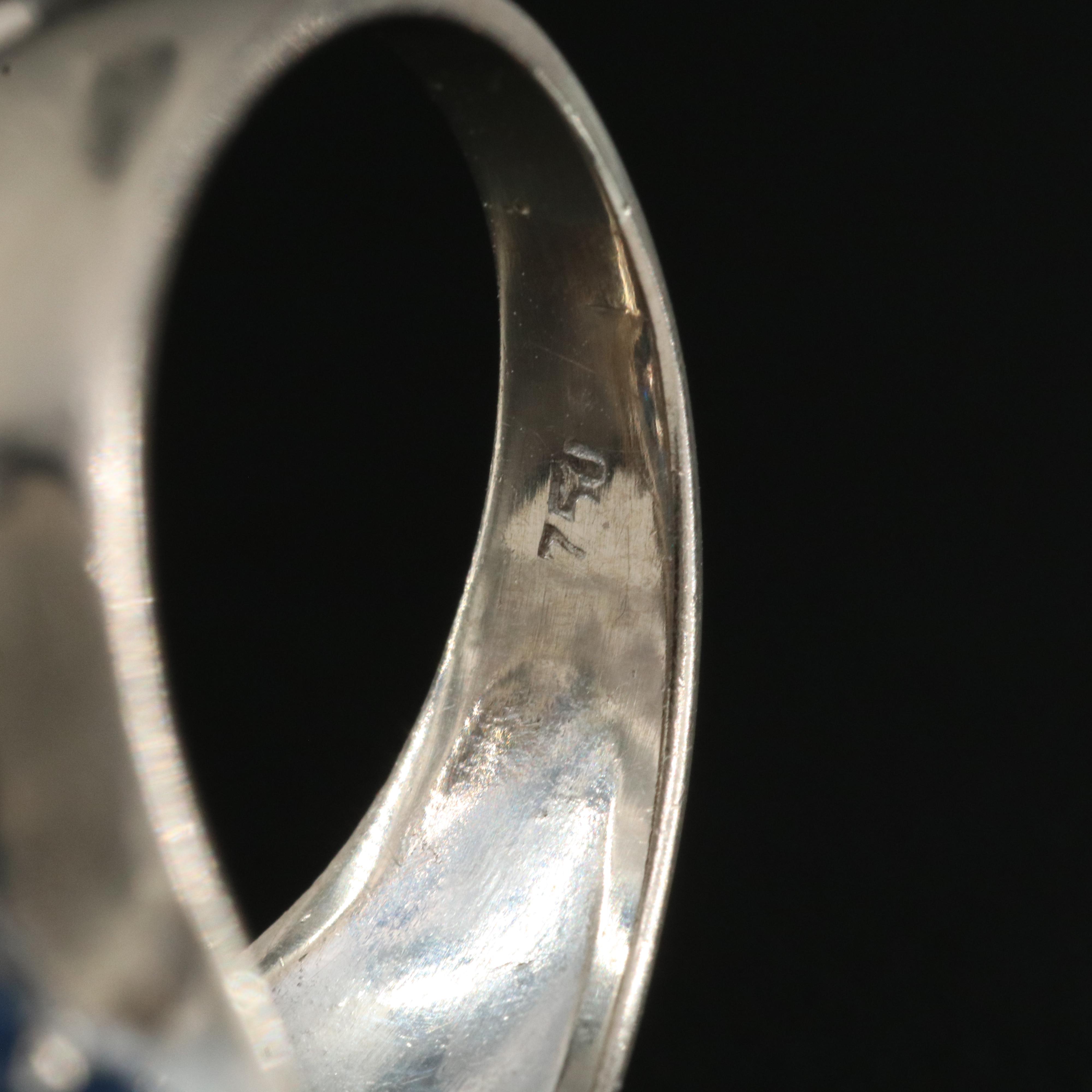 18K Sapphire and Diamond Dome Ring