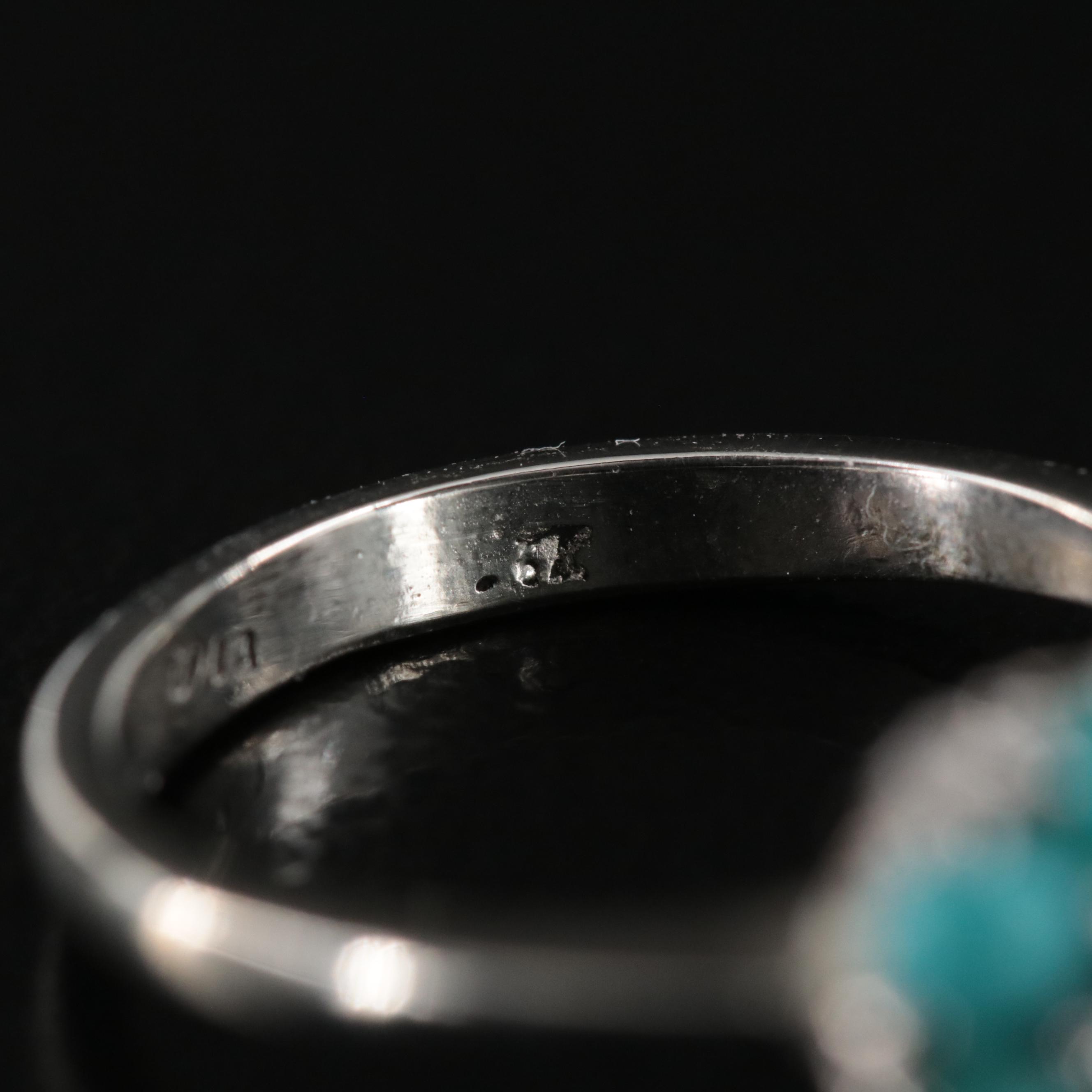 18K Turquoise Cluster Ring