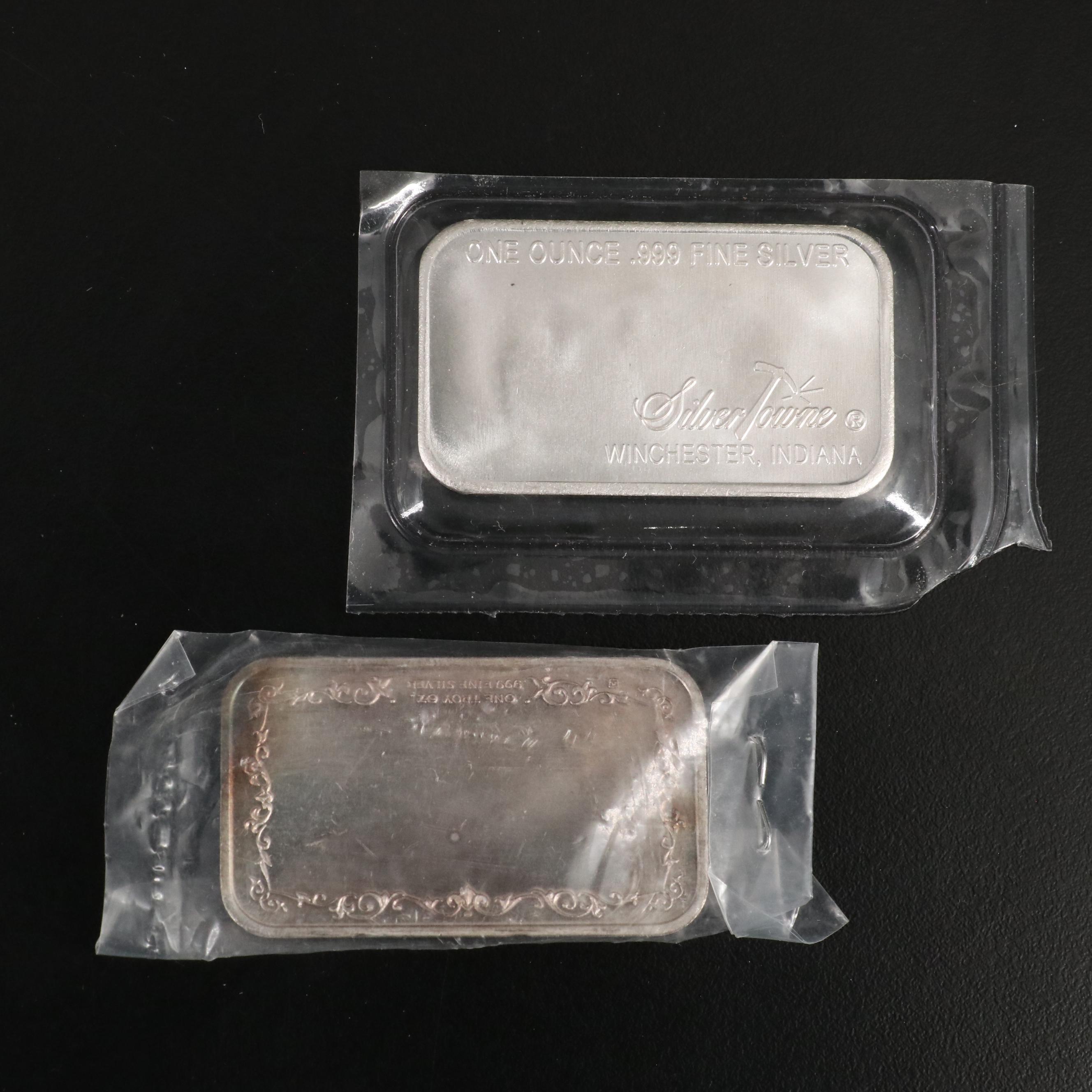 Collection of Eleven One Ounce .999 Silver Bars
